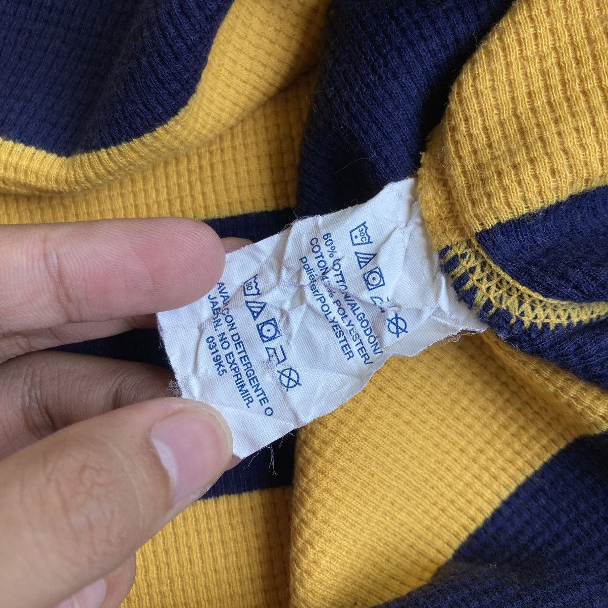 Polo Ralph Lauren Vintage Polo Ralph Lauren Thermal Waffle Striped Longslevee Size US M / EU 48-50 / 2 - 11 Thumbnail