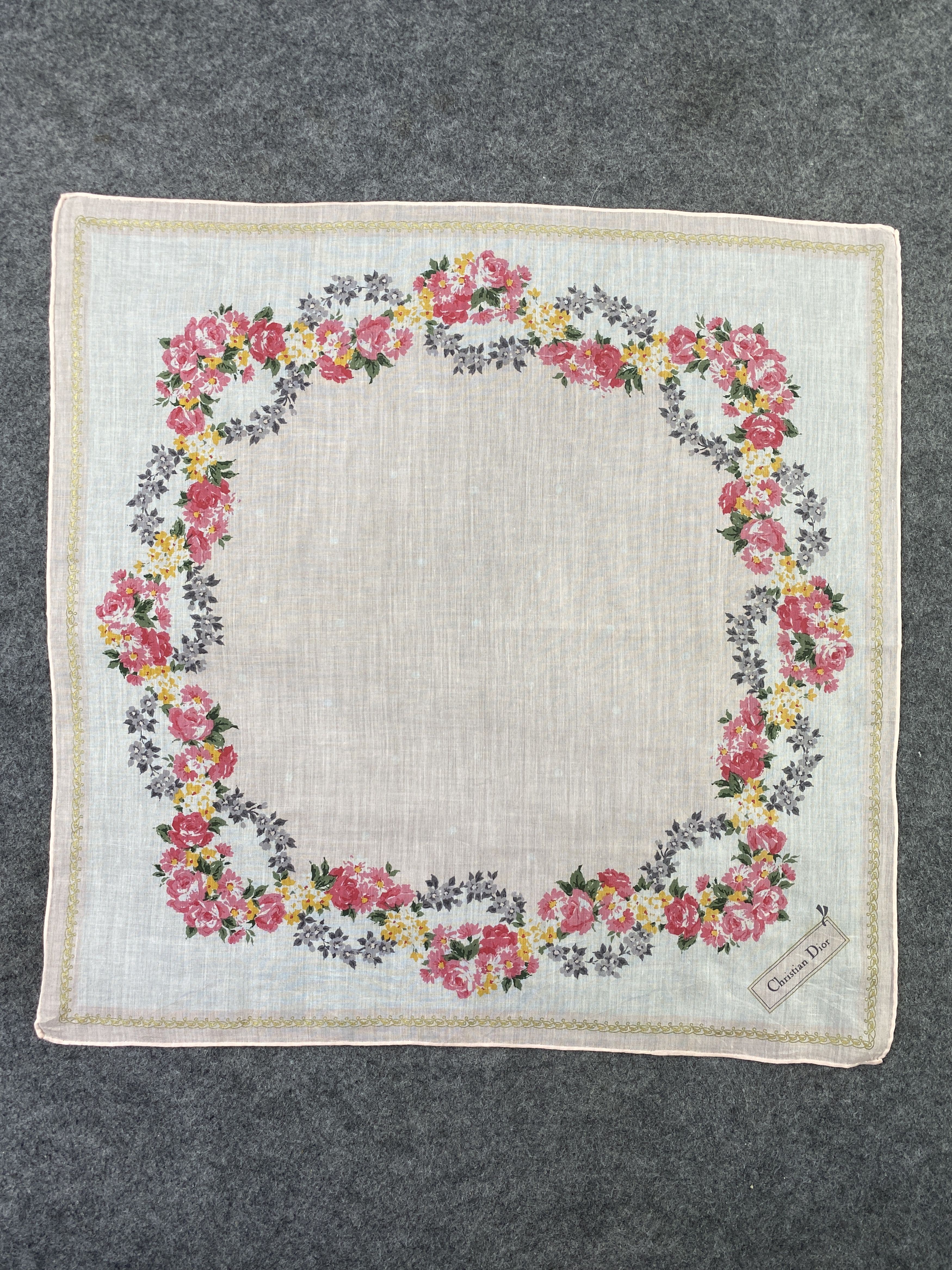 Christian Dior Monsieur × Vintage Christian Dior Handkerchief / Bandana / Neckerchief-B146 Size ONE SIZE - 3 Thumbnail