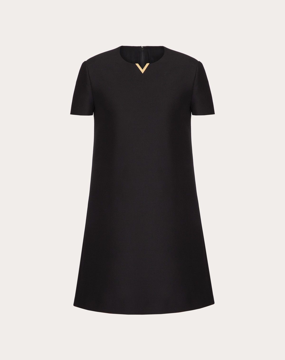Valentino o1s1wg110525 Crepe Couture Short Dress in Black Size S / US 4 / IT 40 - 1 Thumbnail