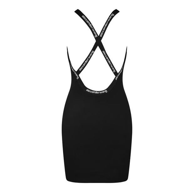 Alexander Wang o1g2r1mq0824 Jacquard Logo Knit Dress in Black Size M / US 6-8 / IT 42-44 - 2 Thumbnail