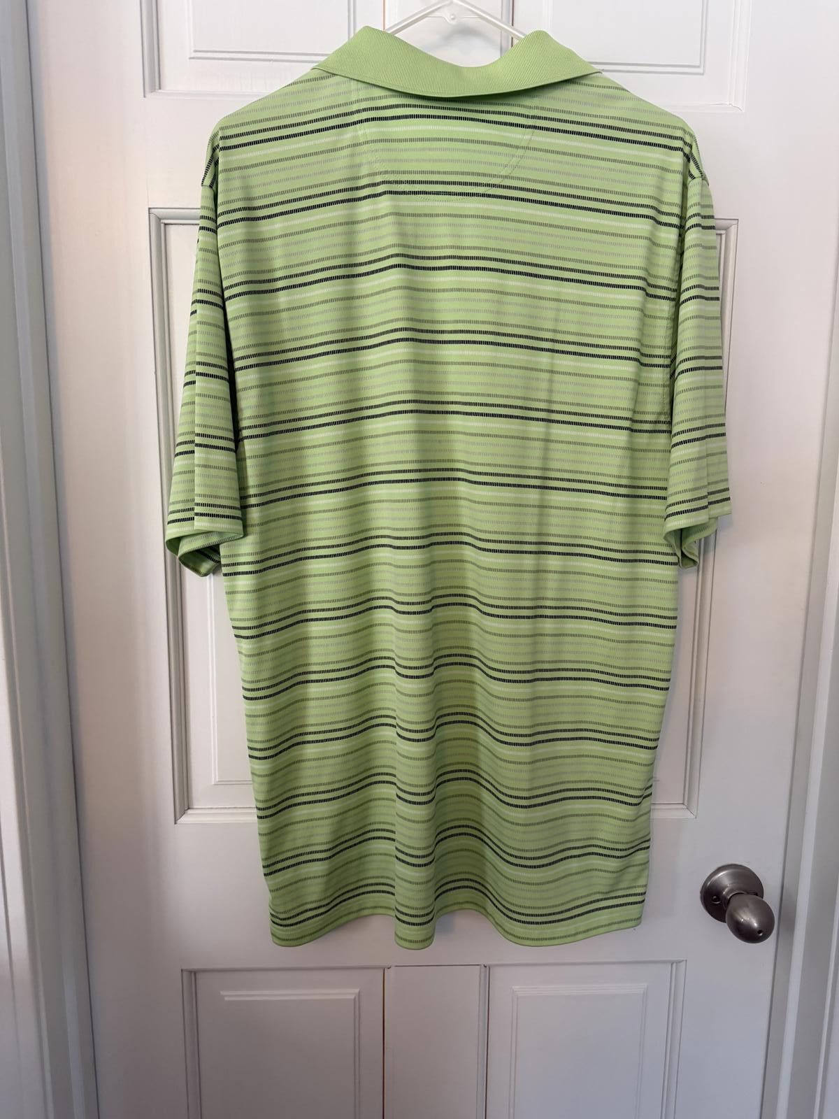 Other Greg Norman for Tasso Elba Green Striped Polo Shirt Size L Size US L / EU 52-54 / 3 - 4 Thumbnail