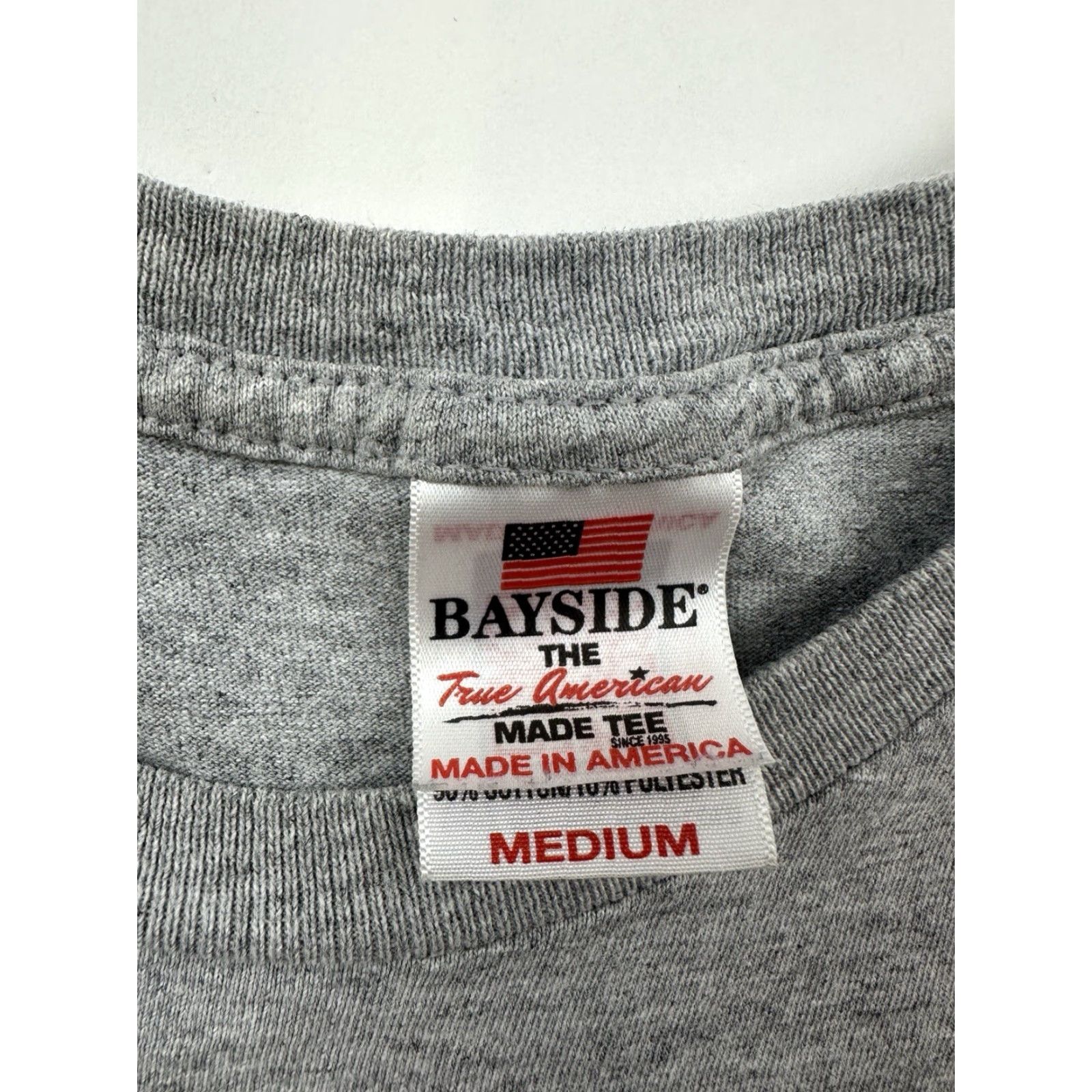 Vintage VINTAGE Bayside U.S. Air Force Shirt Mens M Gray Cotton Crew Neck Short Sleeve USA United States T-Shirt Men Classic Size US M / EU 48-50 / 2 - 3 Thumbnail