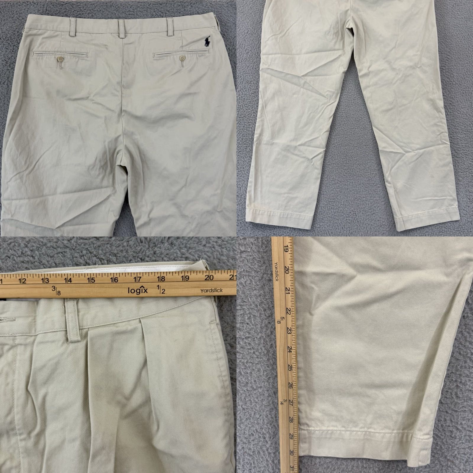 Polo Ralph Lauren VINTAGE Polo Ralph Lauren Andrew Pants Mens 40x30 Beige Chino Dress Preppy Casual Shirt? Size US L / EU 52-54 / 3 - 8 Thumbnail
