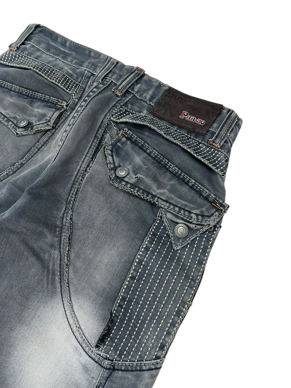 GOSTAR DE FUGA × Hysteric Glamour × Japanese Brand Pilibao Japan Made Biker Jean Multipocket Distressed Padded Size US 31 - 18 Thumbnail