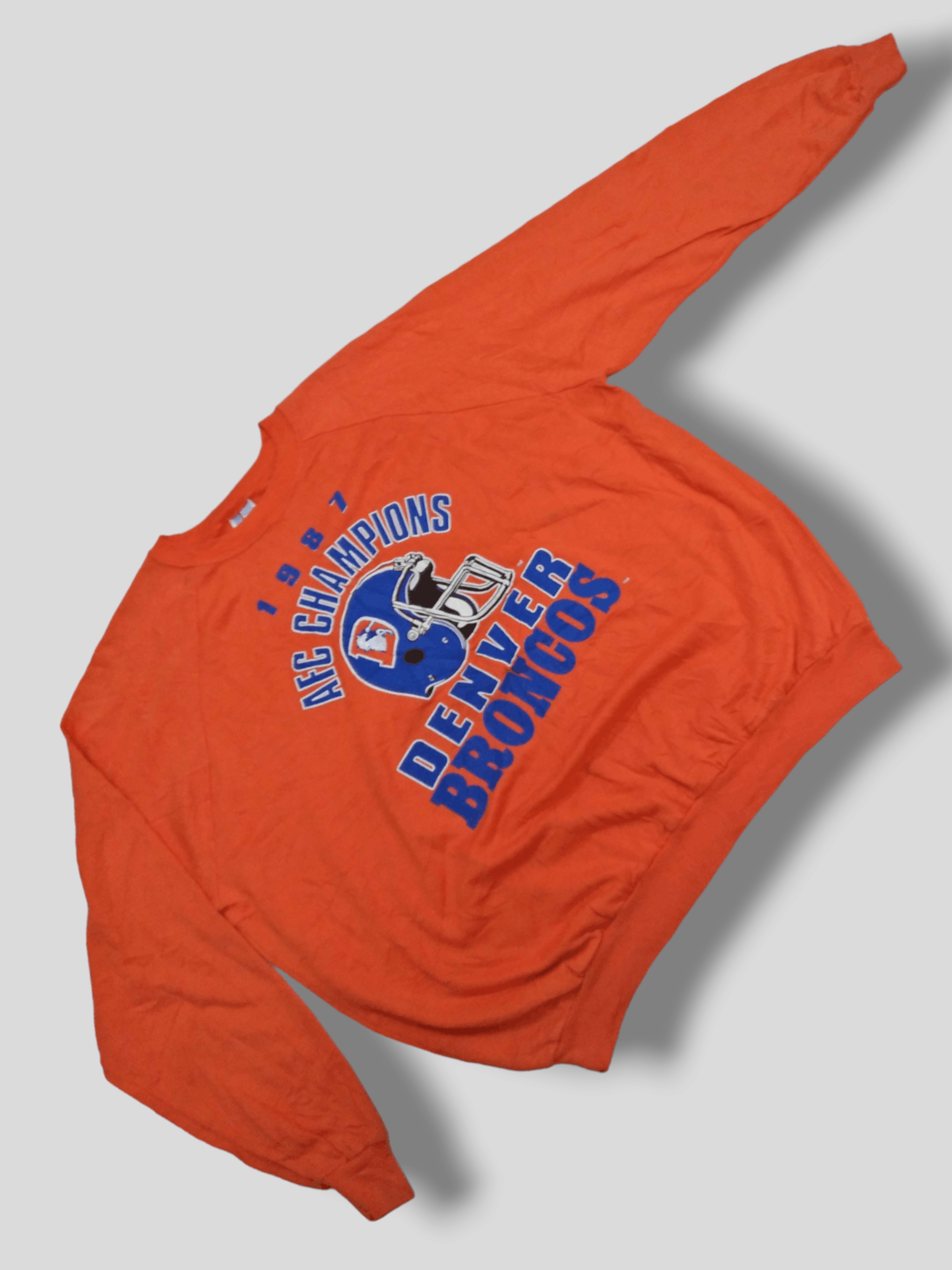 NFL DENVER BRONCOS AFC Champions 1987 Vintage Orange Sweatshirt Size US L / EU 52-54 / 3 - 1 Thumbnail