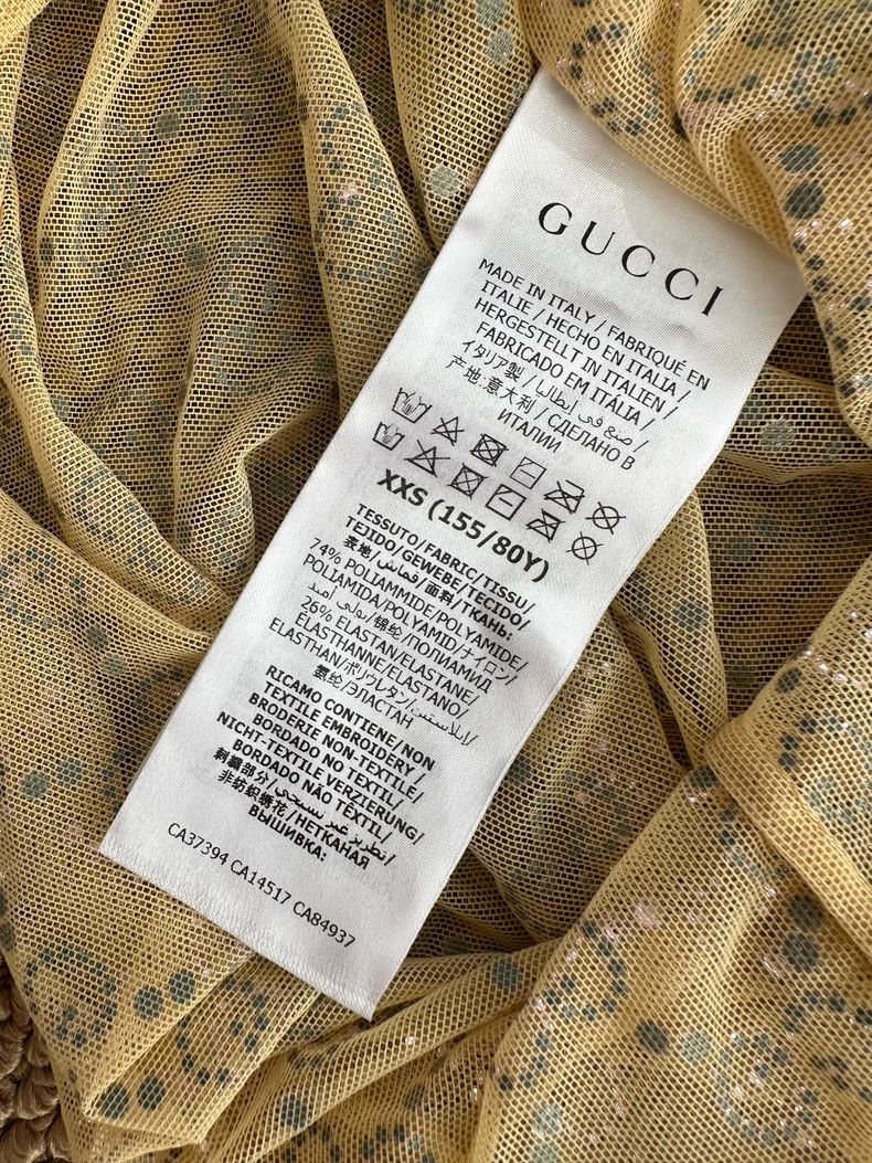 Gucci Gucci Double G crystal tulle round neck long sleeves Size XXS / US 00 / IT 34 - 9 Thumbnail