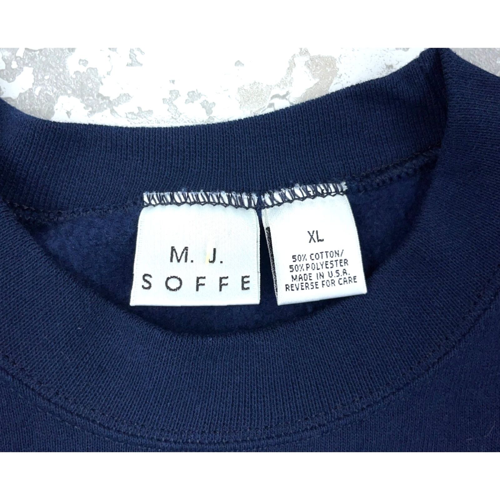 Soffe VINTAGE Soffe Navy Sweatshirt Men XL Blue Crew Neck Sweatshirt USA Military 90s Graphic Print Regular Mens Size US XL / EU 56 / 4 - 3 Thumbnail