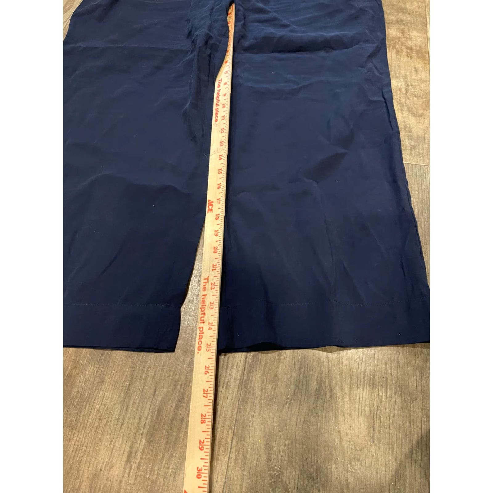 Ann Taylor VINTAGE Ann Taylor Pants Capri Womens Size 37 x 25 Navy Blue Stretch Waist Capris Navy Blue Womens Pants Regular Code: 37 x 25? Size 25" / US 0 / IT 36 - 2 Thumbnail