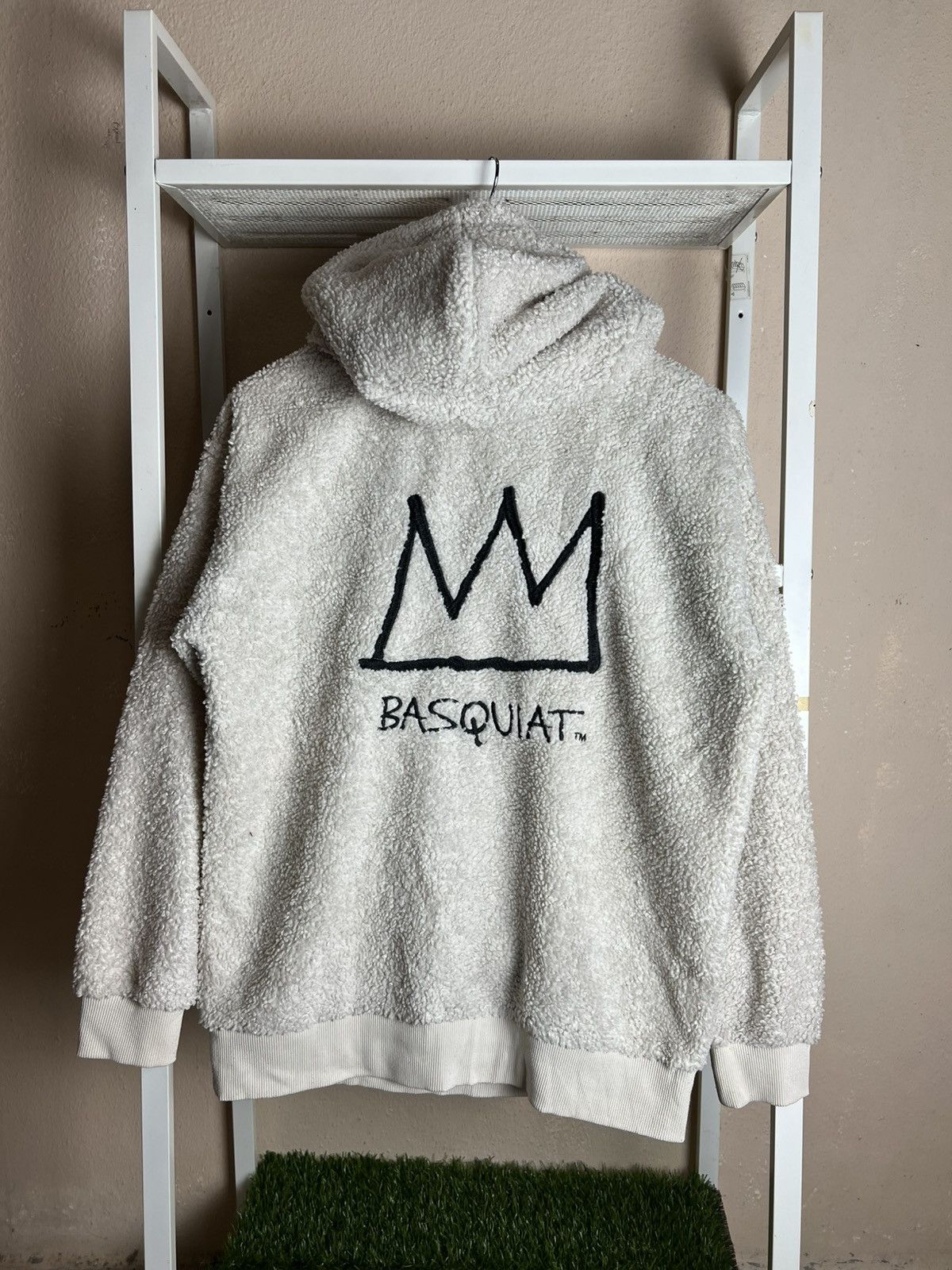 Designer × Jean-Michel Basquiat × Vintage Jean Michel Basqiuat Fleece Hooded Size US M / EU 48-50 / 2 - 6 Thumbnail