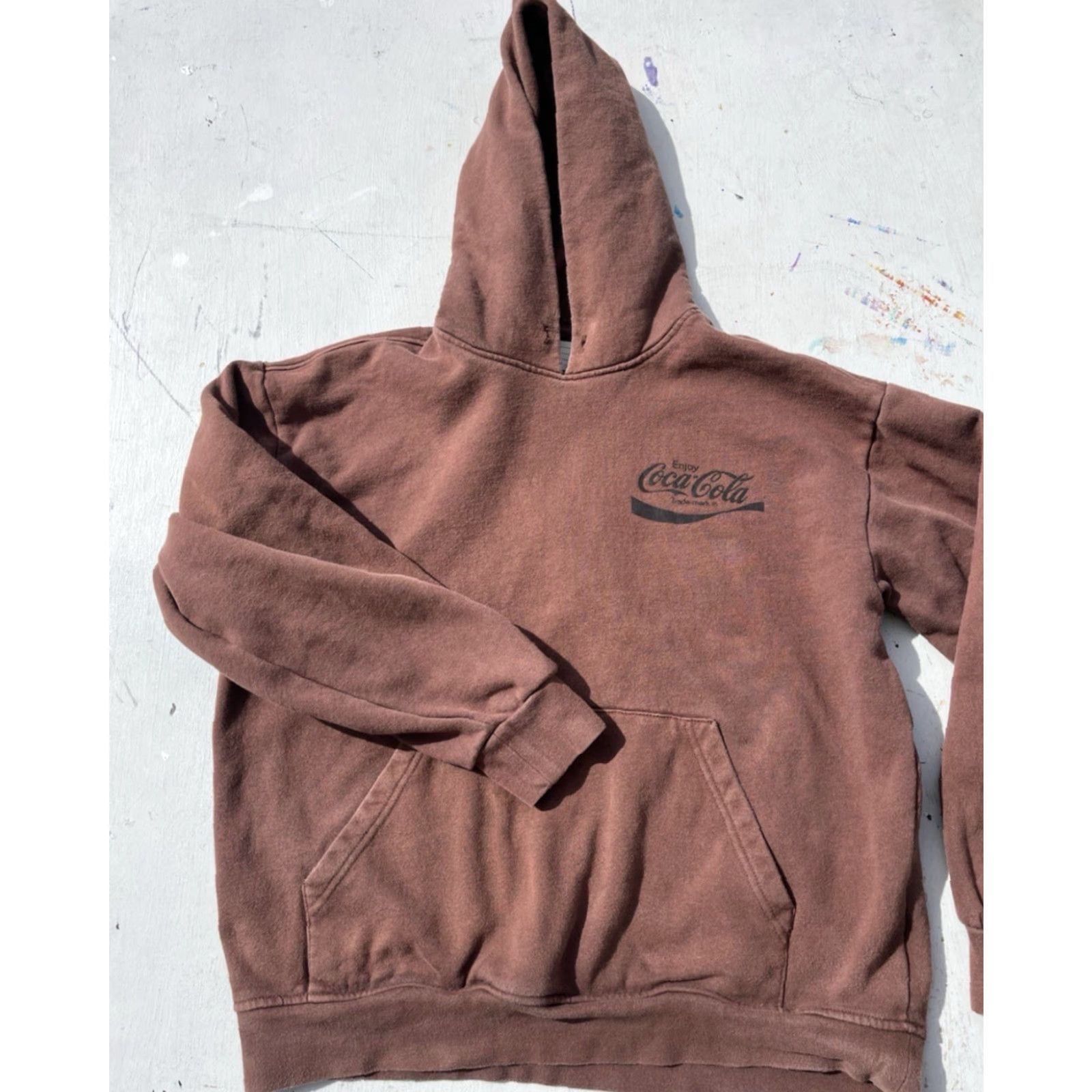 Pacsun PacSun Men's Coca Cola Hoodie Brown M Spell-Out Enjoy Soda Iconic Mens Size US M / EU 48-50 / 2 - 7 Thumbnail