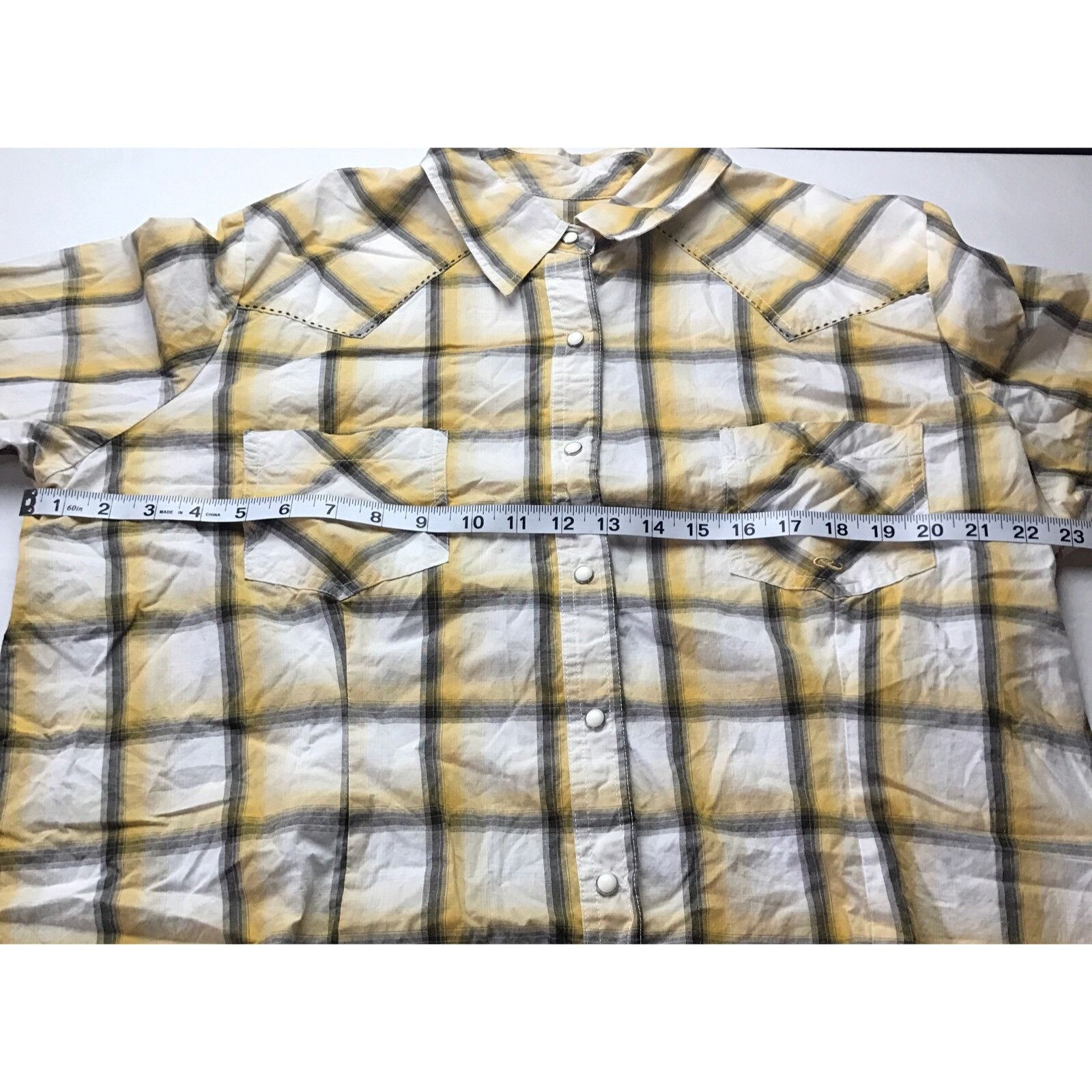 Roper Roper Western Shirt Men's Size 1X Long Sleeve Yellow Black W Size US XL / EU 56 / 4 - 5 Thumbnail