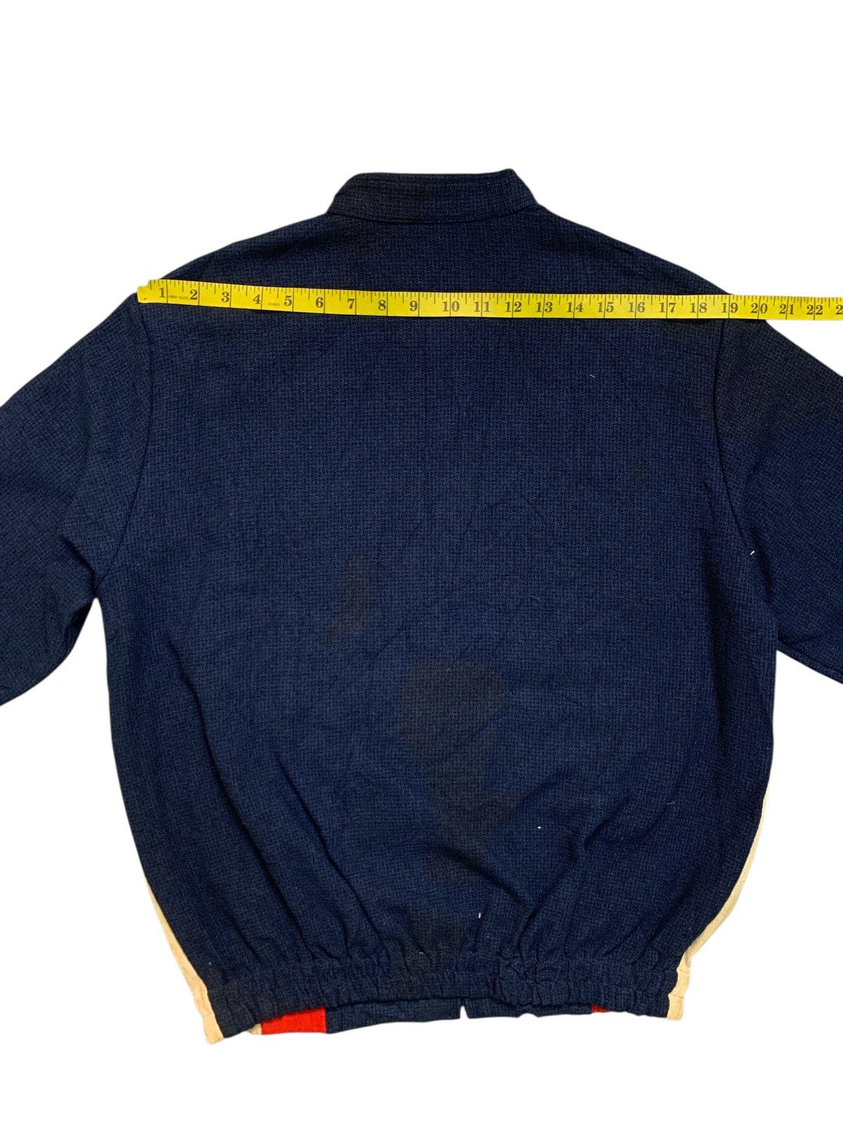 Japanese Brand Rare Design Vintage Merkur Vertical Stripes Zipper Jacket Size US L / EU 52-54 / 3 - 8 Thumbnail