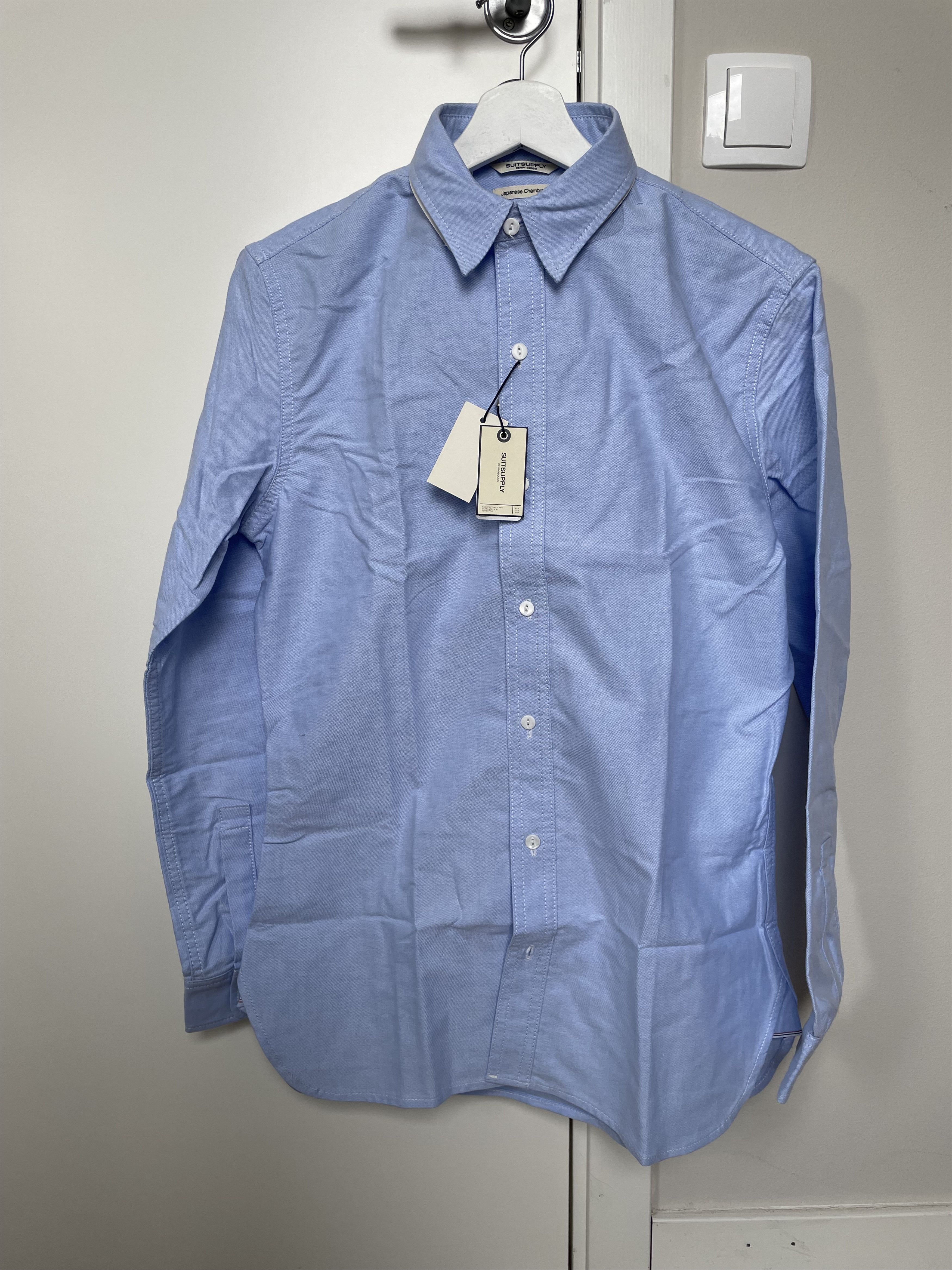 Suitsupply NWT Suitsupply light blue selvedge chambray shirt, size S Size US S / EU 44-46 / 1 - 3 Thumbnail