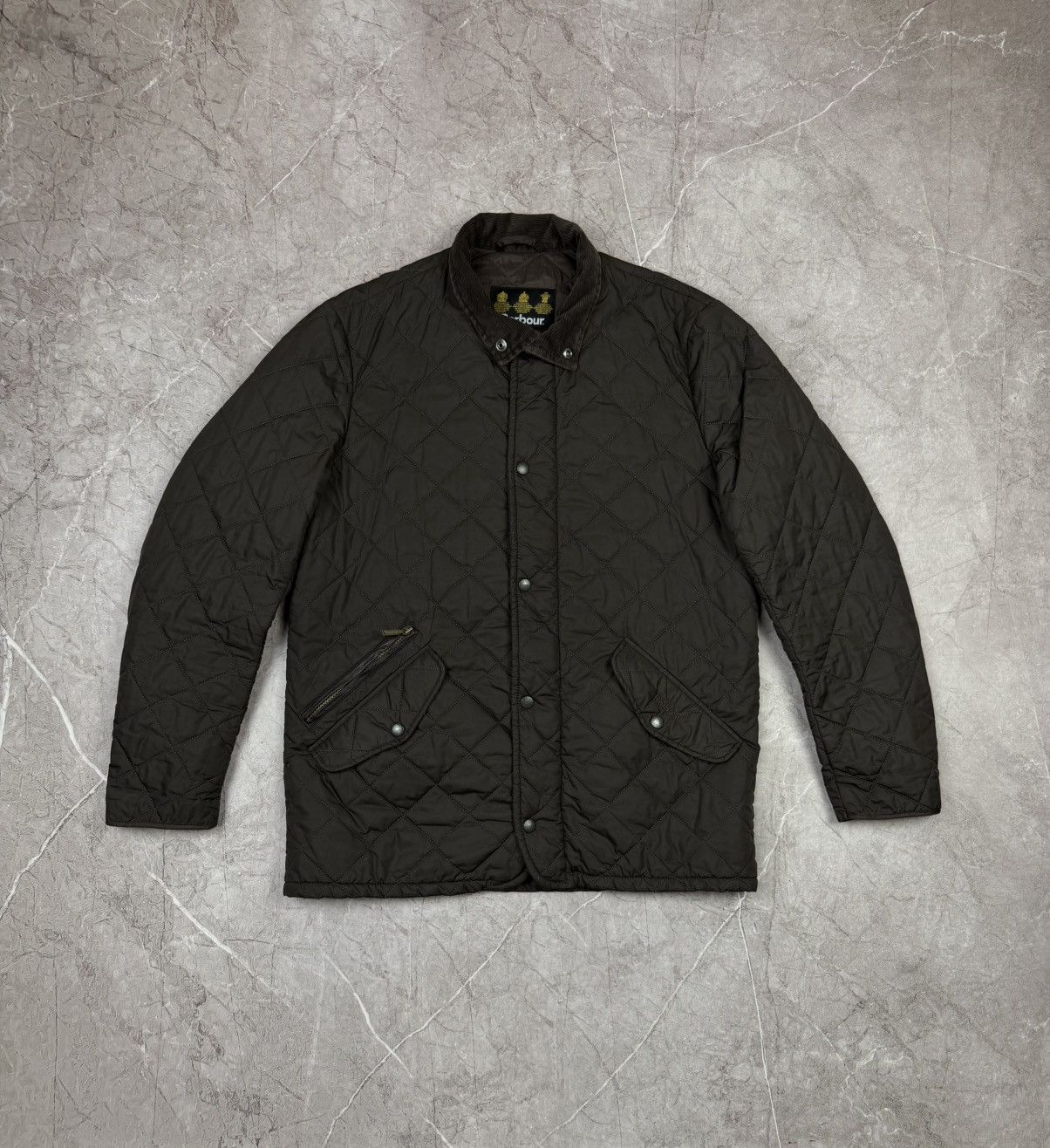 Barbour Vintage Barbour Sportquilt Jacket w/ Leather Trim & Corduroy Size US M / EU 48-50 / 2 - 1 Thumbnail