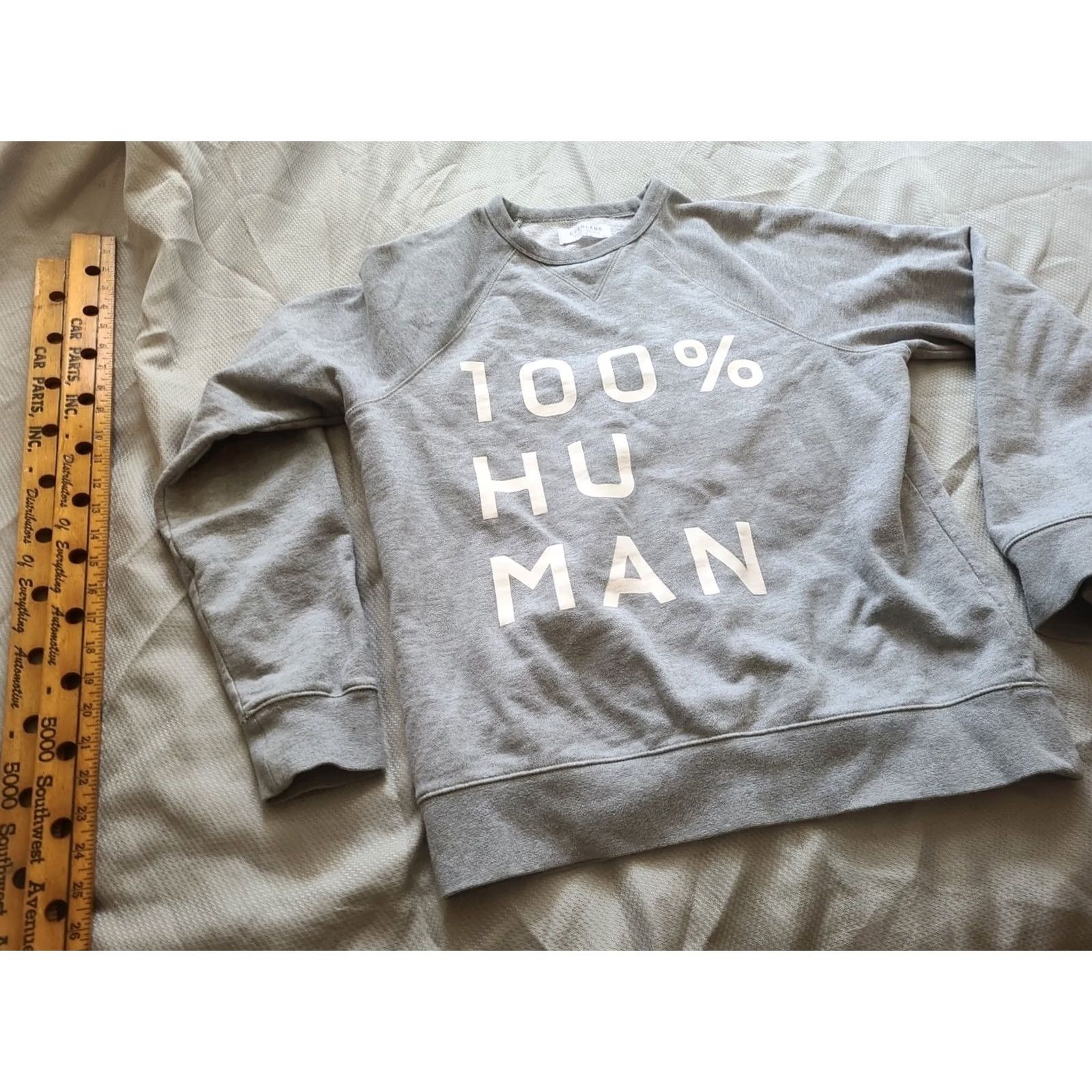 Everlane Everlane Womens Medium Gray Cotton Sweatshirt Graphic Print Pullover Size M / US 6-8 / IT 42-44 - 2 Thumbnail