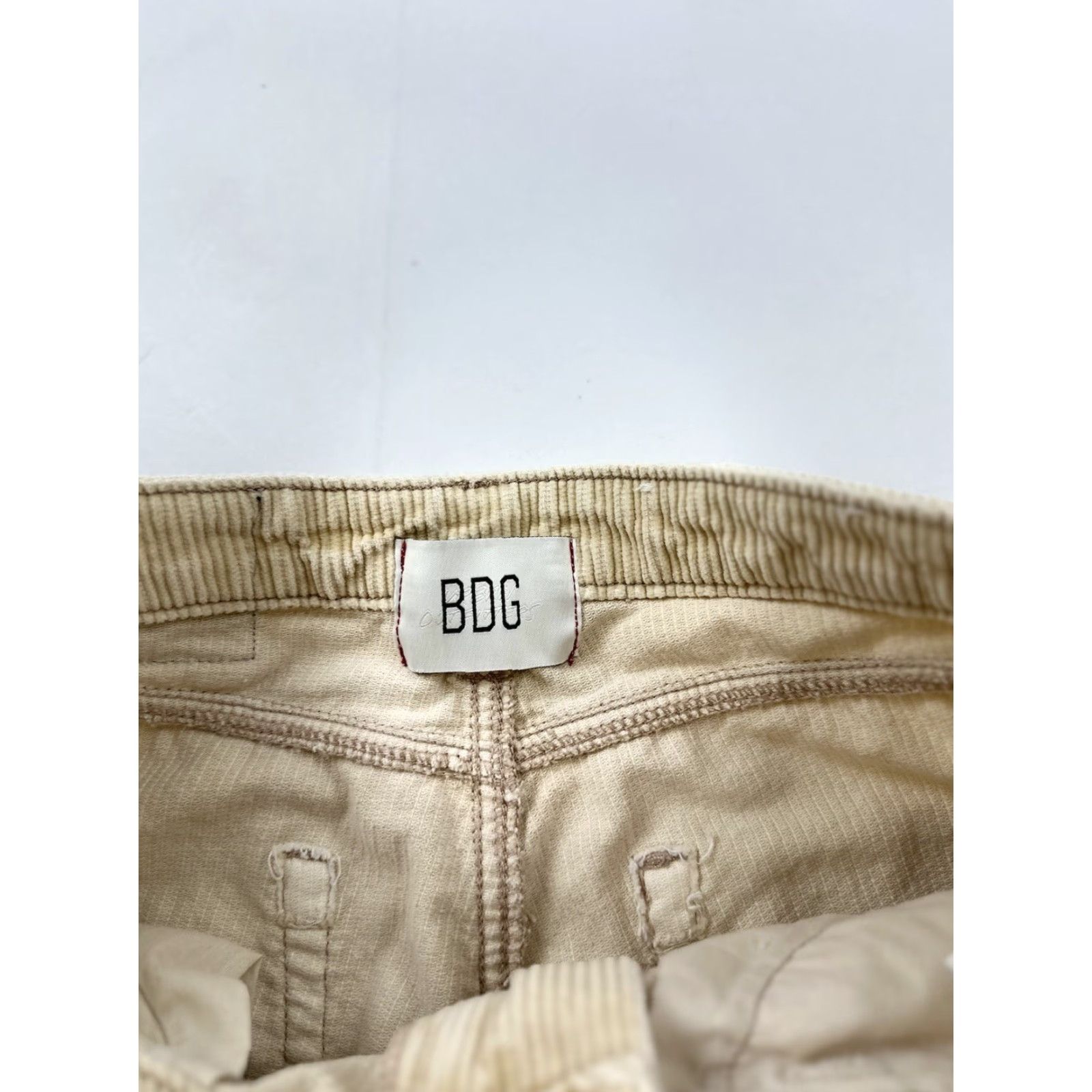 Bdg BDG Pants Women 28 Light Khaki Corduroy High Rise Mom Ankle Beige Cotton Solid Ladies Pants Size 28" / US 6 / IT 42 - 4 Thumbnail