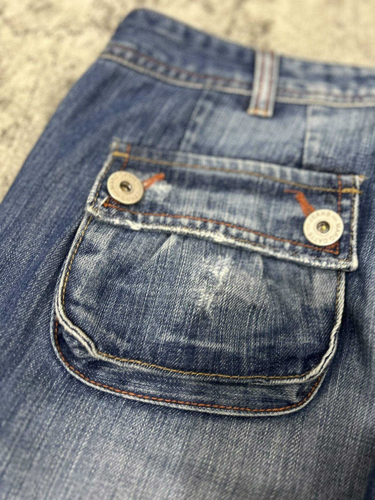 Hysteric Glamour × Japanese Brand × Seditionaries Maro Cate Cargo Baggy Distressed Jeans Size US 30 / EU 46 - 7 Thumbnail