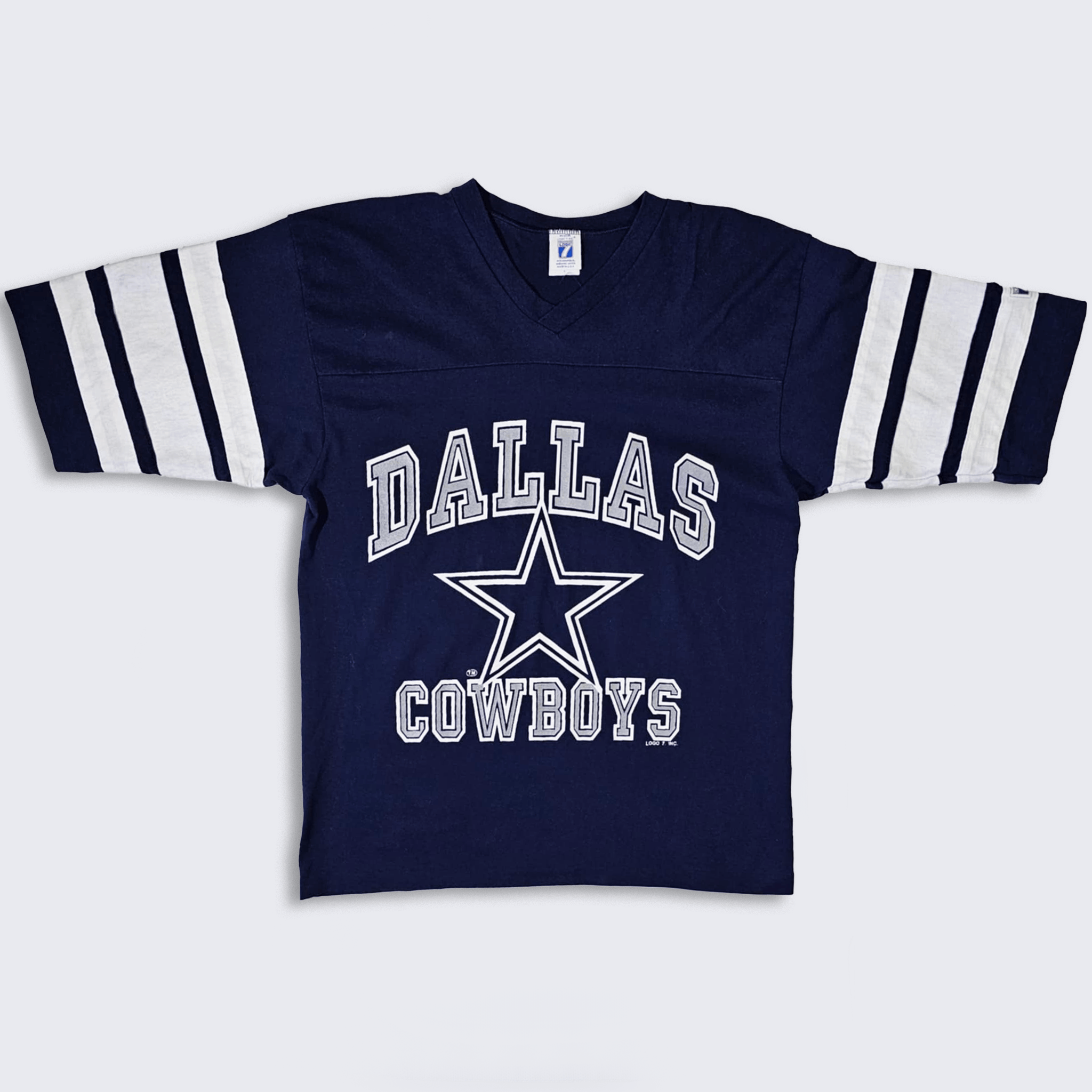 Logo 7 × NFL × Vintage Dallas Cowboys Vintage 90s Logo 7 Striped T-Shirt Size US L / EU 52-54 / 3 - 1 Thumbnail