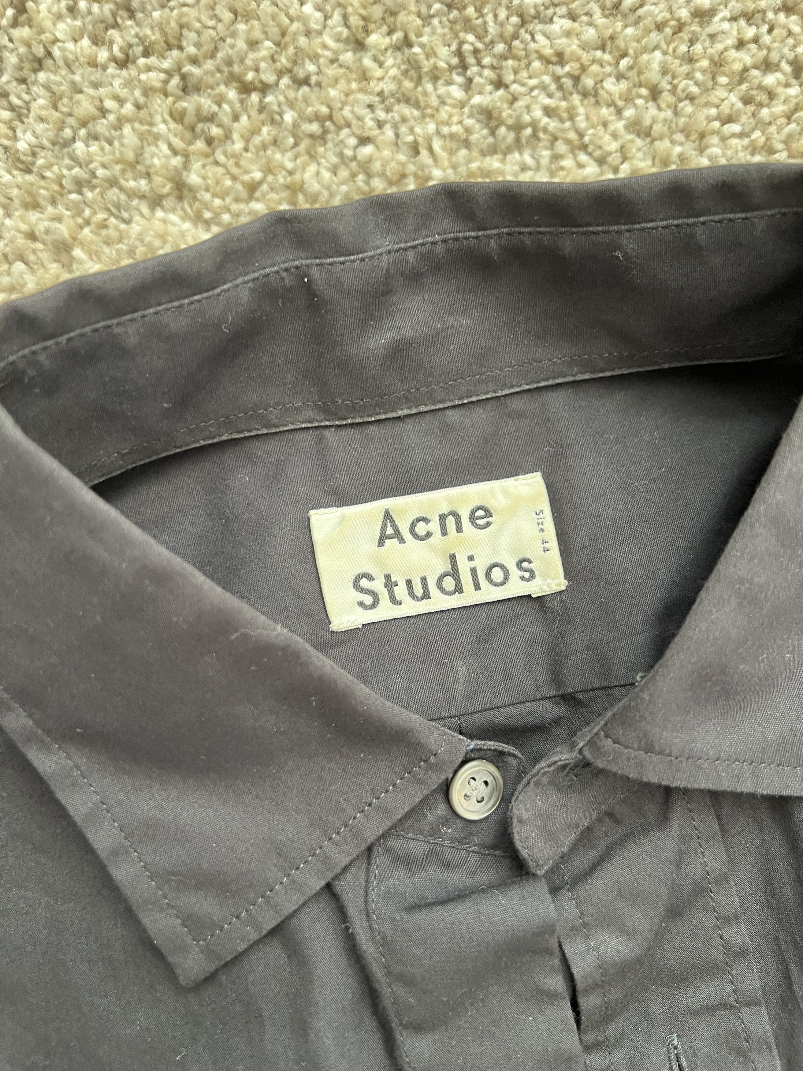 Acne Studios Button Up Oversized Shirt Black Size US L / EU 52-54 / 3 - 5 Thumbnail