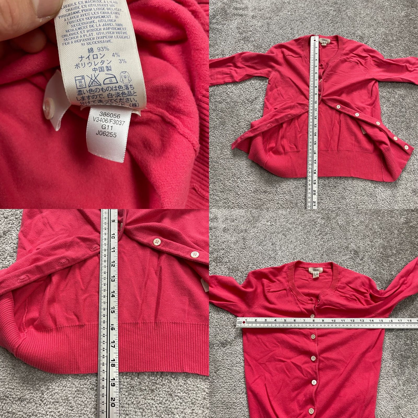 Lands' End Lands' End Cardigan Sweater Women XXS Red Button Down Knit Raglan Long Sleeve Casual Lightweight Size XXS / US 00 / IT 34 - 8 Thumbnail