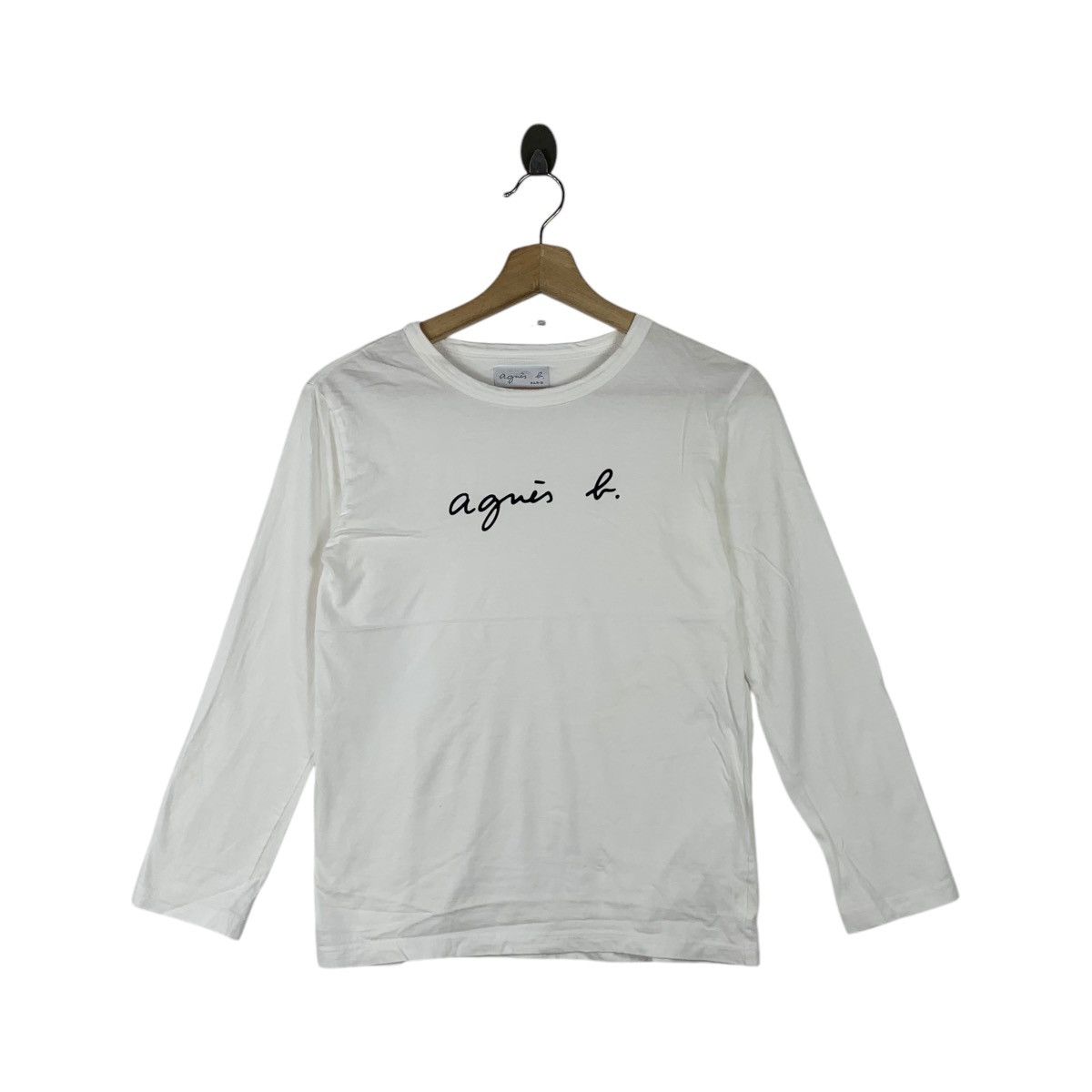 agnes b. Vintage AGNES B. PARIS Signature Logo Tee Shirt Top Made In Size XS / US 0-2 / IT 36-38 - 1 Thumbnail