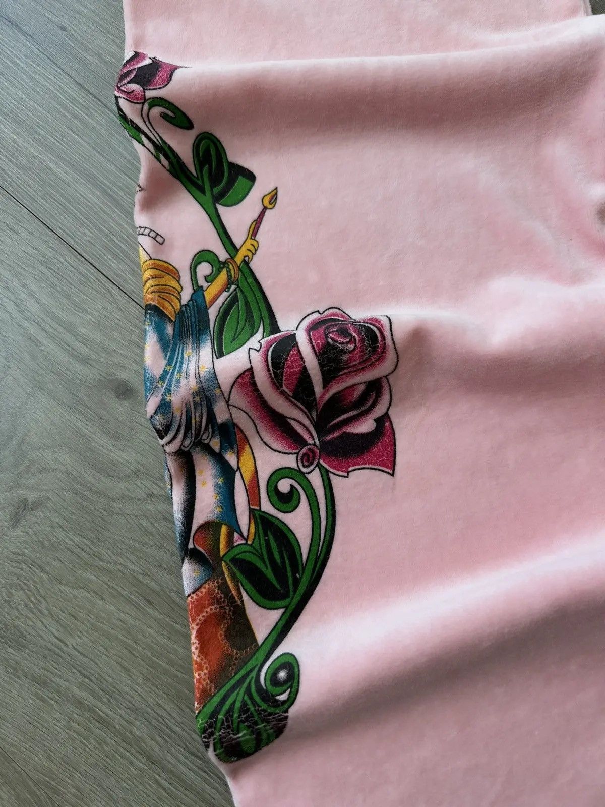 Ed Hardy Vintage Ed Hardy Christian Audigier Pink Velour Tracksuit Size US L / EU 52-54 / 3 - 3 Thumbnail