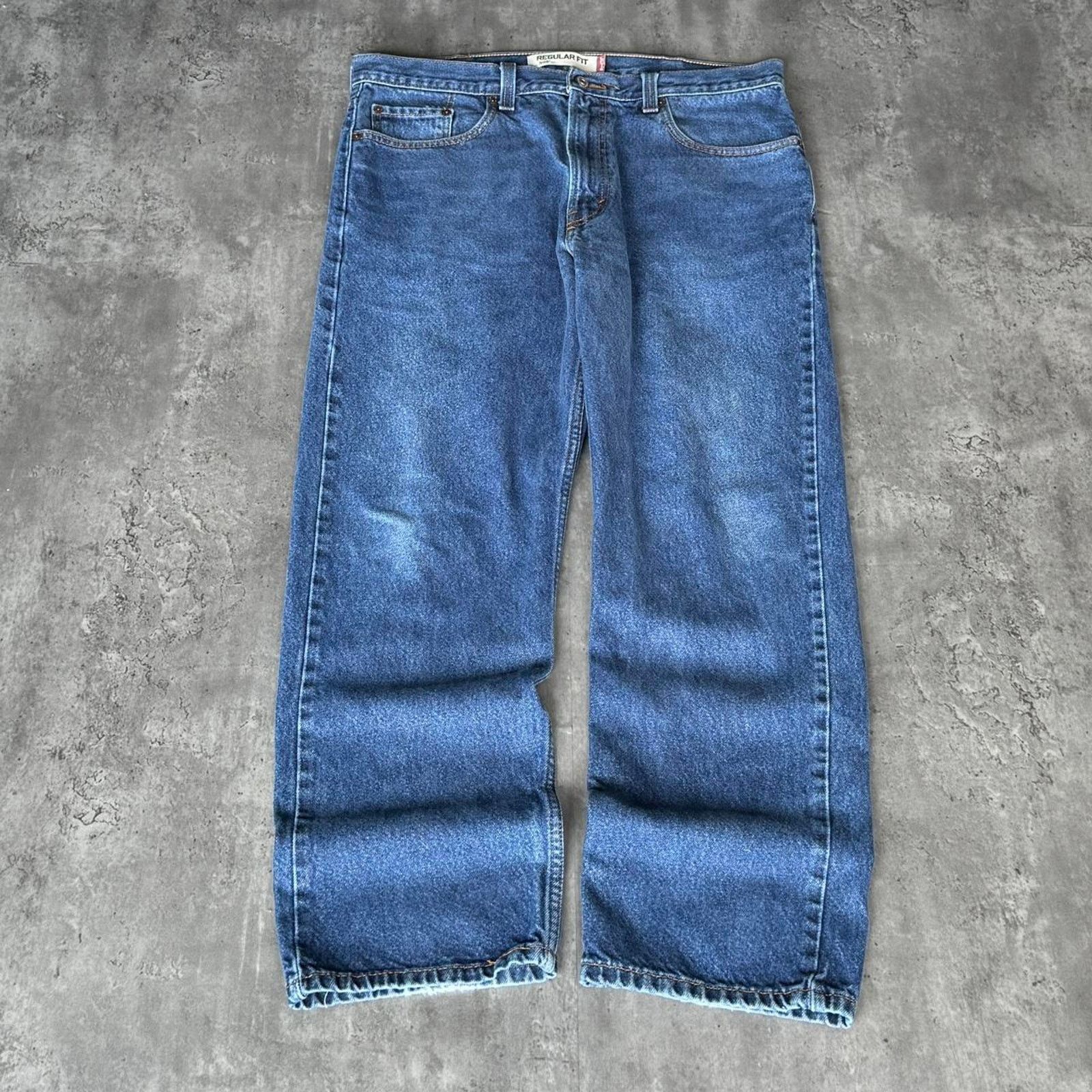 Levi's × Levi's Vintage Clothing × Vintage Vintage Y2K Levi’s 505 Grunge Opium Baggy Blue Denim Jeans Size US 37 - 2 Thumbnail