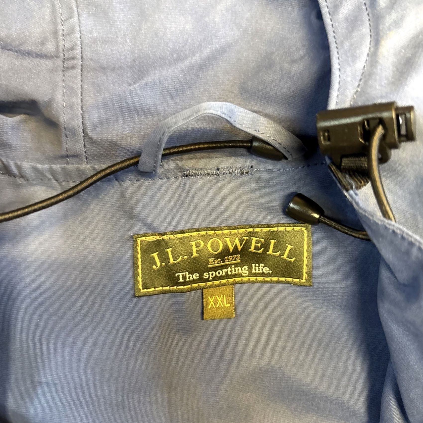 Vintage J L Powell Jacket Hooded Blue Men's XXL Full Zip Rain Size US XXL / EU 58 / 5 - 2 Thumbnail