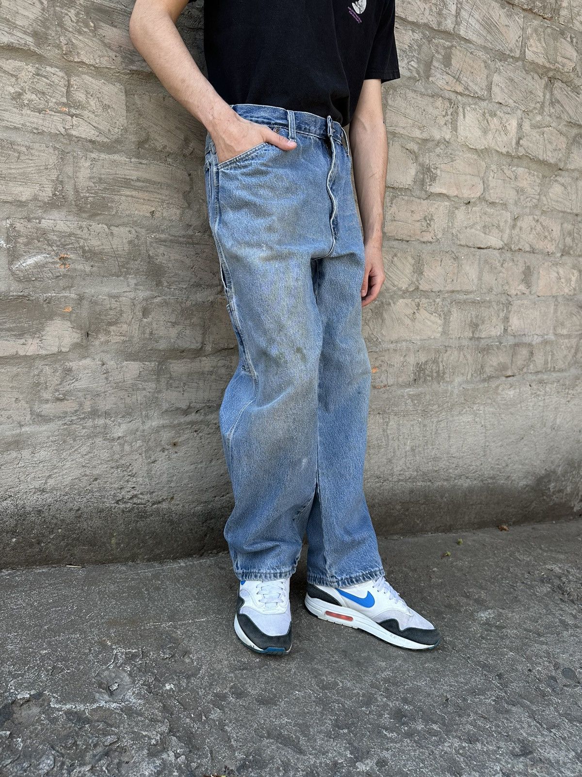 Dickies × Vintage Vintage 00s Dickies Carpenter Work Faded Jeans Pants Size US 38 / EU 54 - 2 Thumbnail