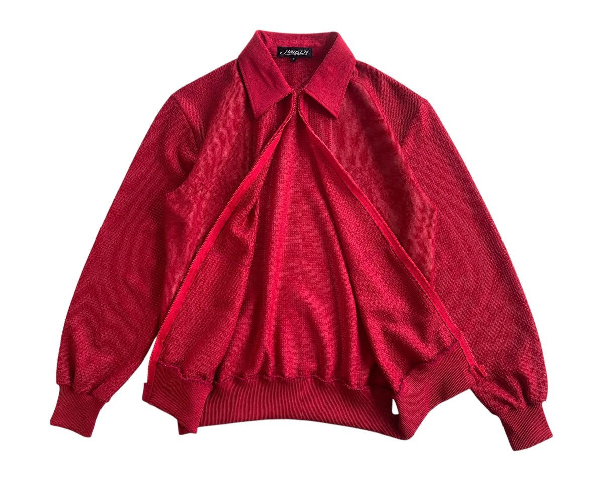 Japanese Brand 80s Harsen Abstract Polyester Knit Blouson Jacket Size US M / EU 48-50 / 2 - 3 Thumbnail