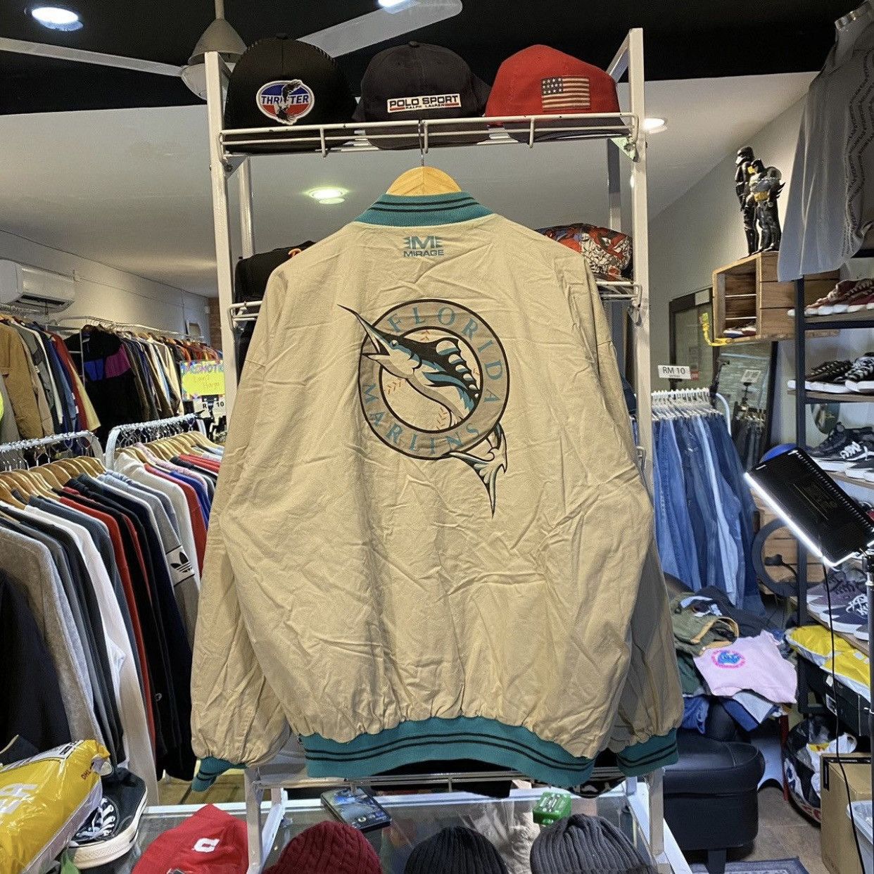 MLB × Mirage × Vintage VINTAGE Miami Marlins Mirage Reversible jacket size XXL Size US XXL / EU 58 / 5 - 4 Thumbnail