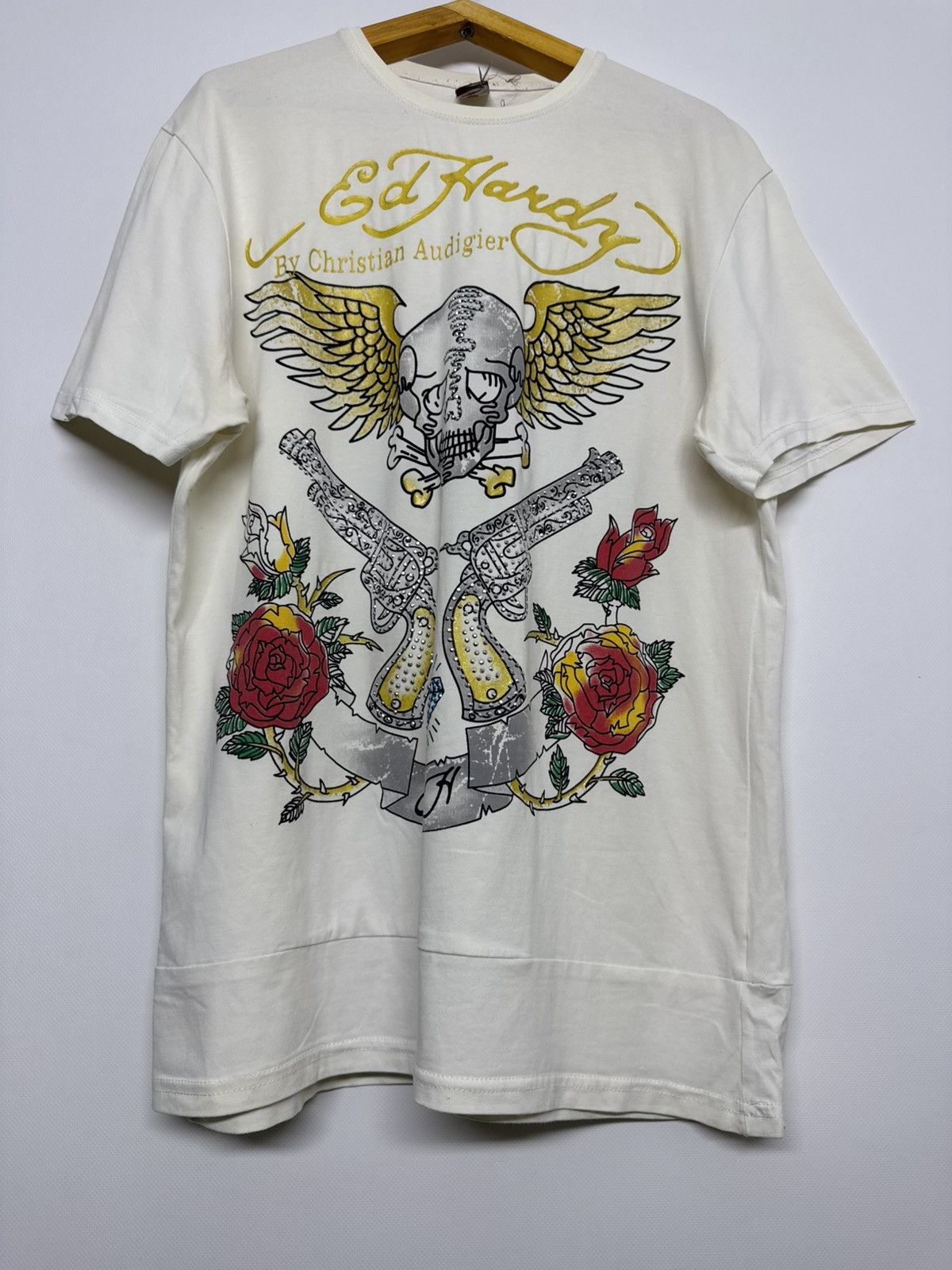 Ed Hardy Vintage Ed Hardy Guns Big Logo T-Shirt 90’s Size US S / EU 44-46 / 1 - 10 Thumbnail