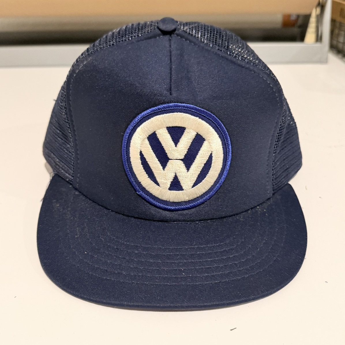 Vintage Vintage Volkswagen Snap Back Hat 80s Basic Logo Trucker Size ONE SIZE - 1 Thumbnail