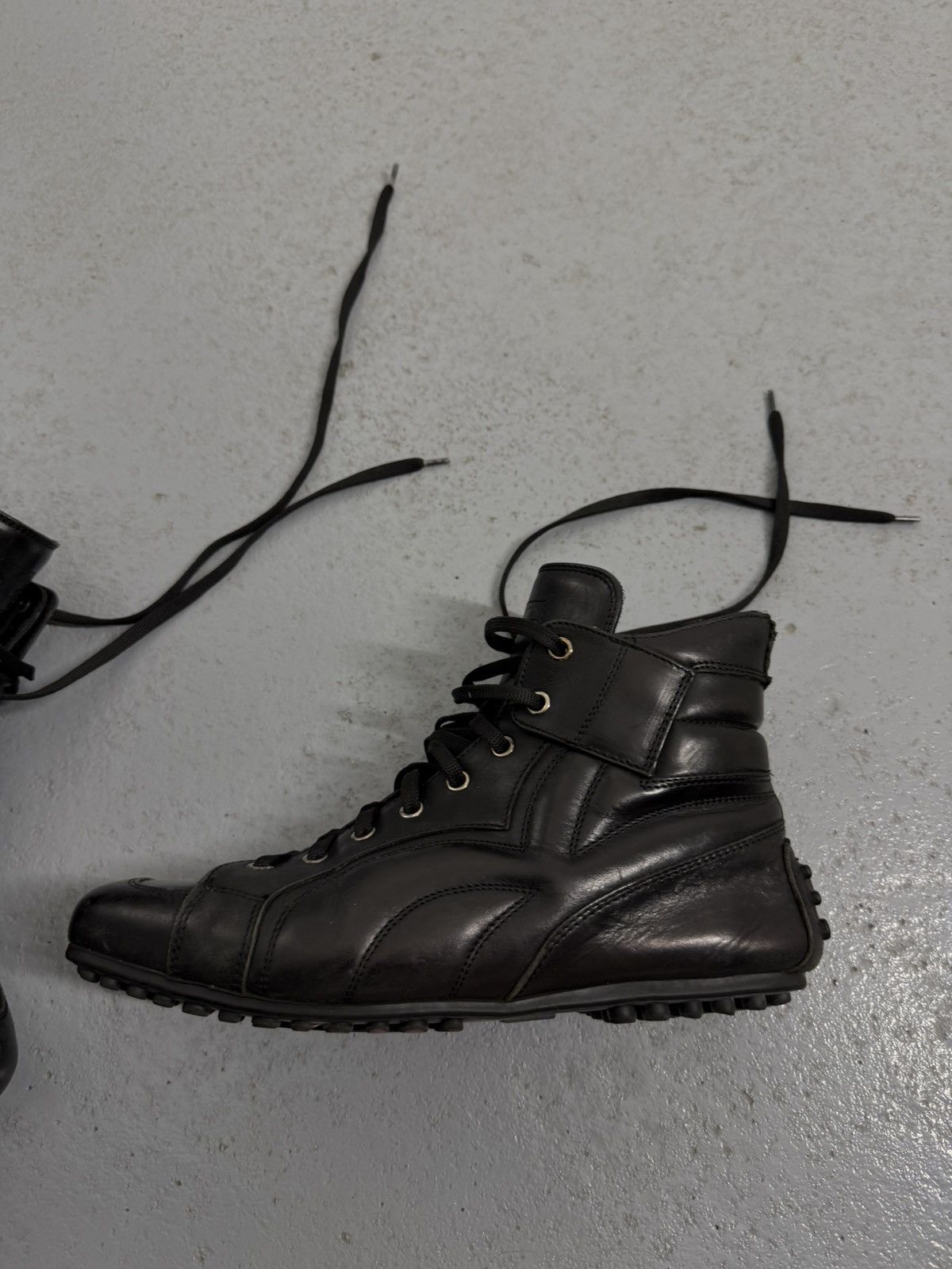 Dolce & Gabbana Vintage Dolce & Gabbana Combat Miltary Leather Sneakers Size US 8 / EU 41 - 3 Thumbnail