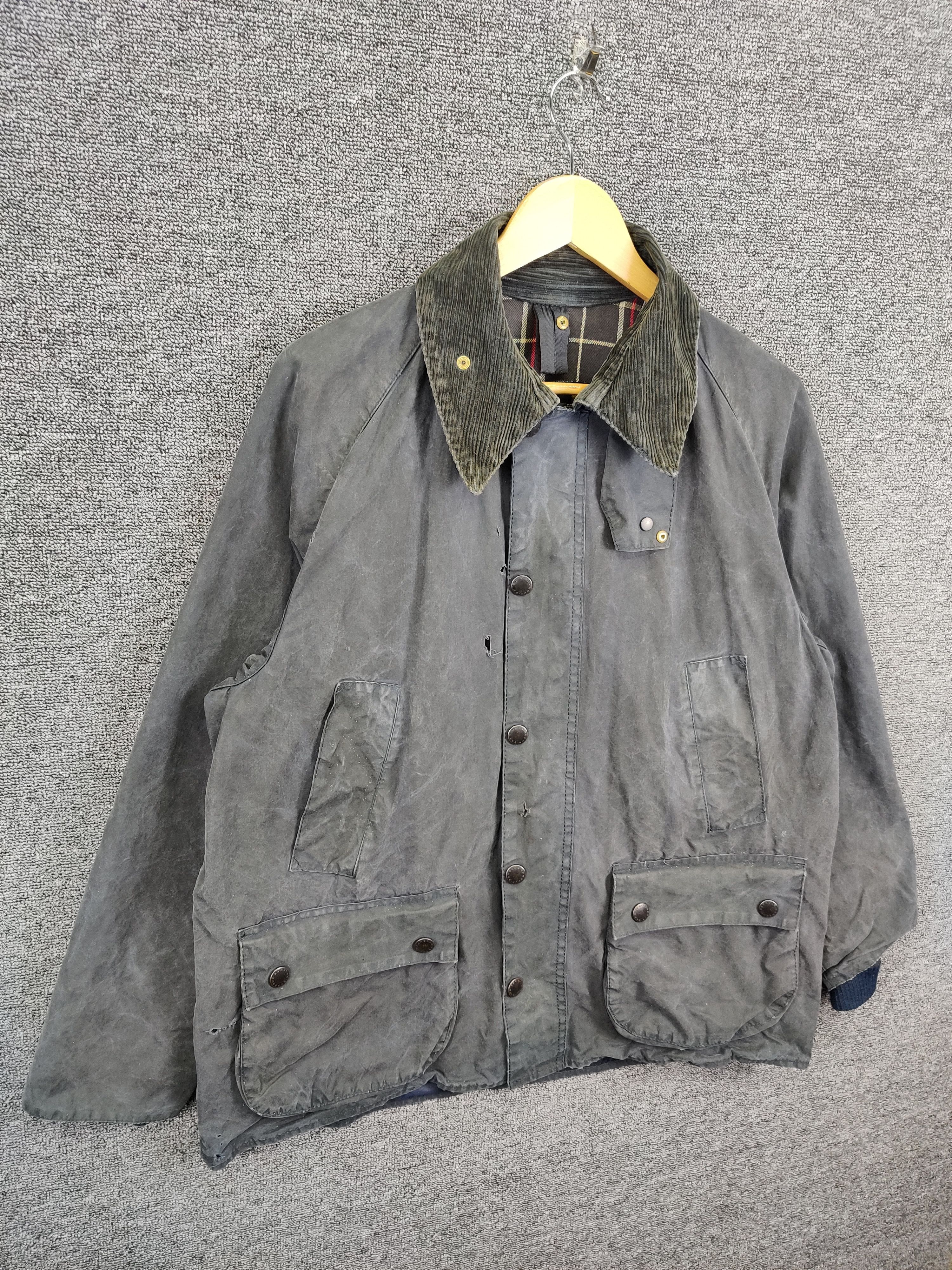 Barbour Vintage Thrashed Barbour Care Bedale Waxed Jacket Size US L / EU 52-54 / 3 - 5 Thumbnail