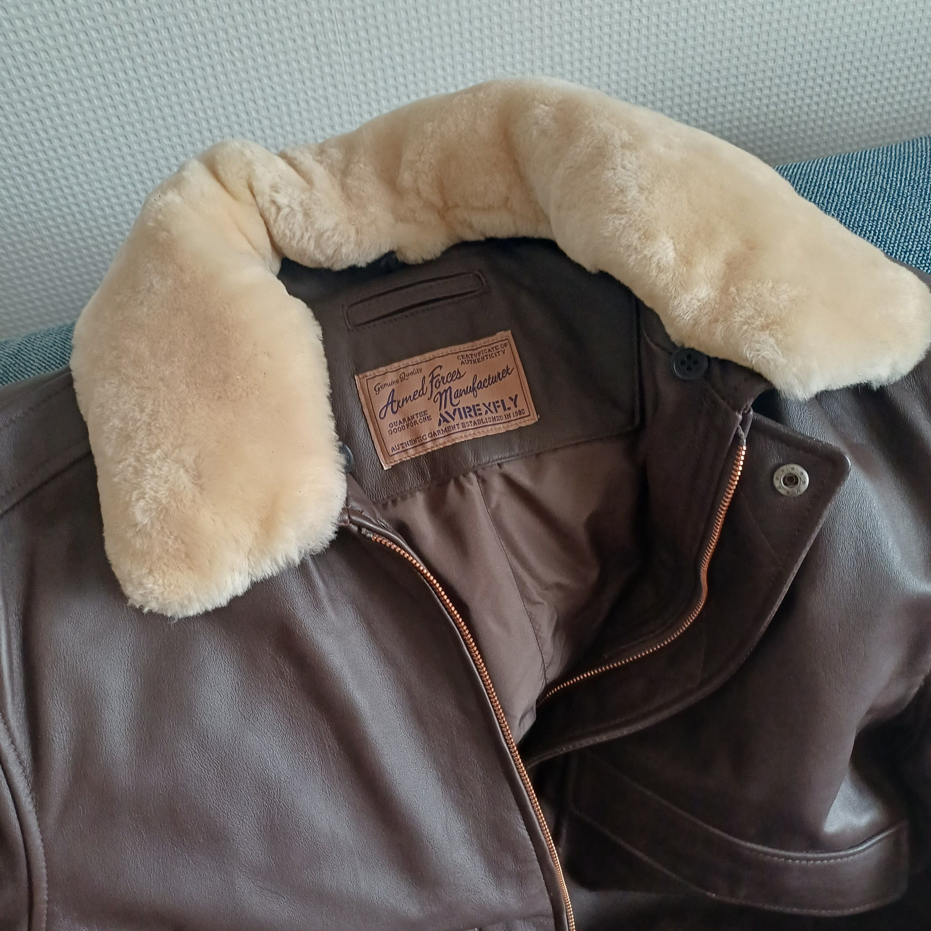 Avirex Avirex brown leather jacket, size XXXL Size US XXL / EU 58 / 5 - 4 Thumbnail