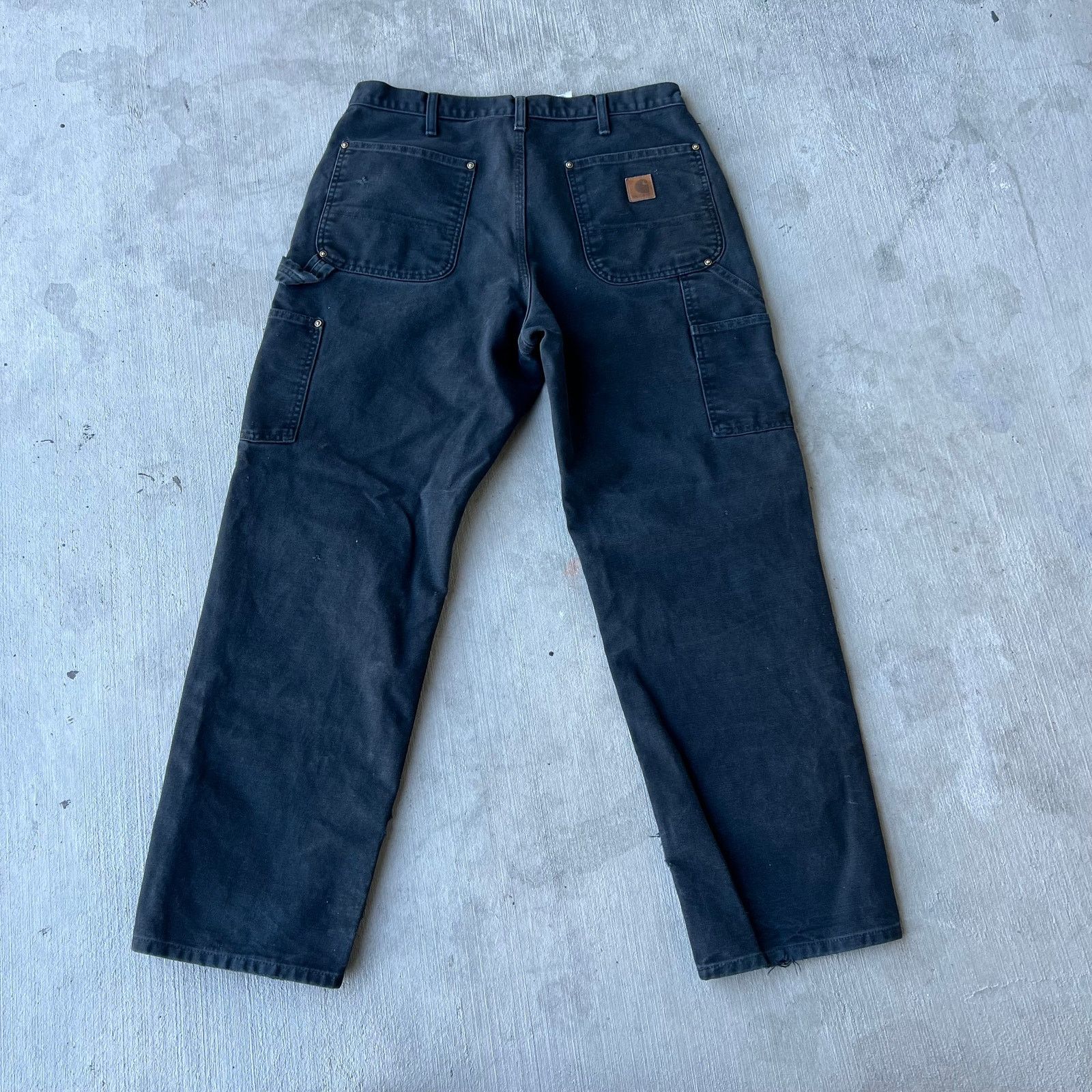 Carhartt × Vintage Vintage Y2K Carhartt black double knee work carpenter pants Size US 32 / EU 48 - 5 Thumbnail