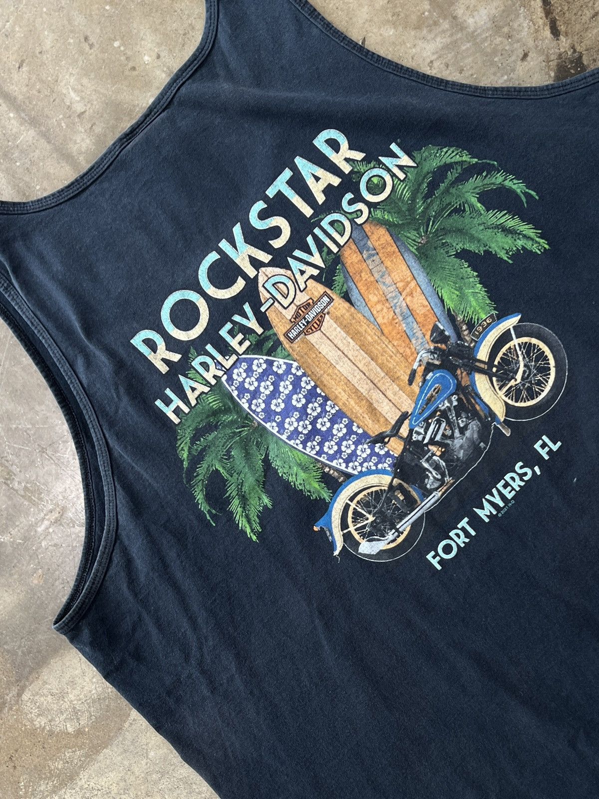 Harley Davidson × Vintage Harley Davidson Freedom Machine Rockstar Motorcycle Tank 3XL Size US XXL / EU 58 / 5 - 1 Thumbnail