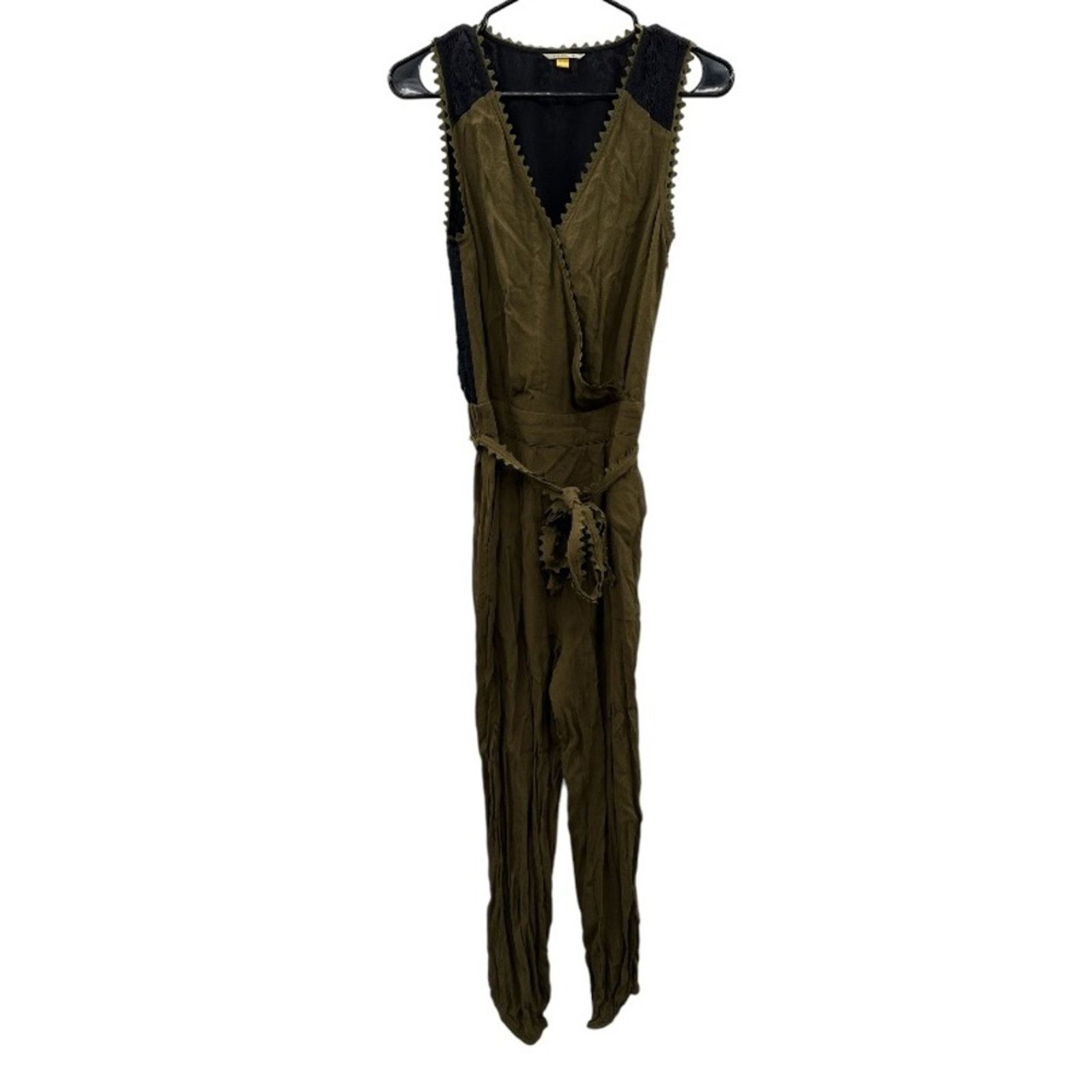Anthropologie Anthropologie Leifsdottir Sani Green Surplice Wrap Jumpsuit Size 27" / US 4 / IT 40 - 2 Thumbnail