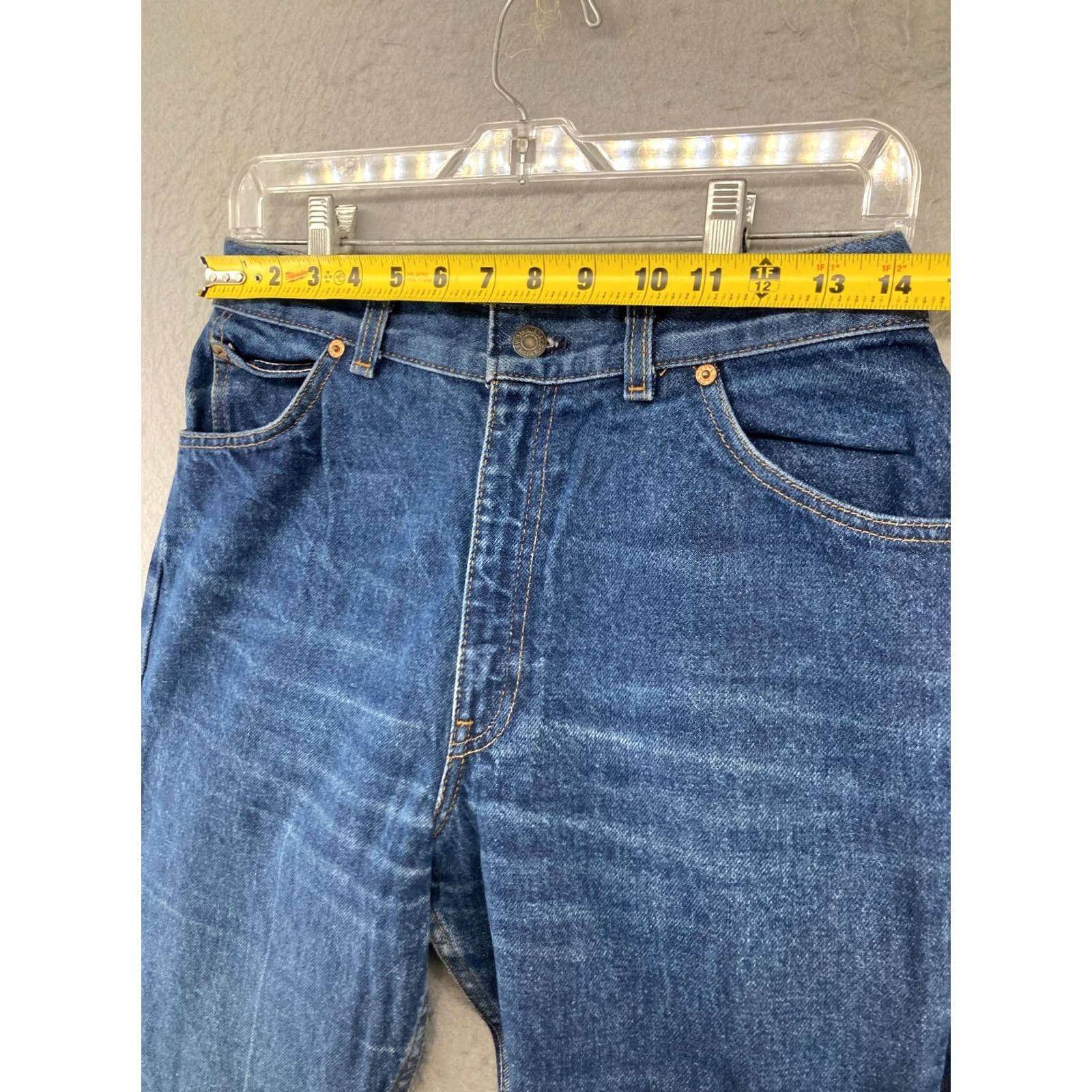 Levi's VINTAGE Levi's Jeans Women Regular Bootcut 70s Blue Denim Mid Rise 28x30 WW Mens Girls Size 28" / US 6 / IT 42 - 2 Thumbnail