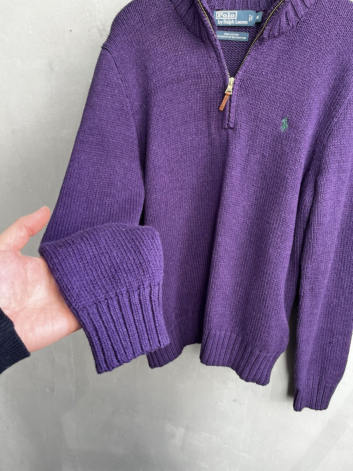 Polo Ralph Lauren × Ralph Lauren × Vintage Ralph Lauren purple zip sweater Size US M / EU 48-50 / 2 - 9 Thumbnail
