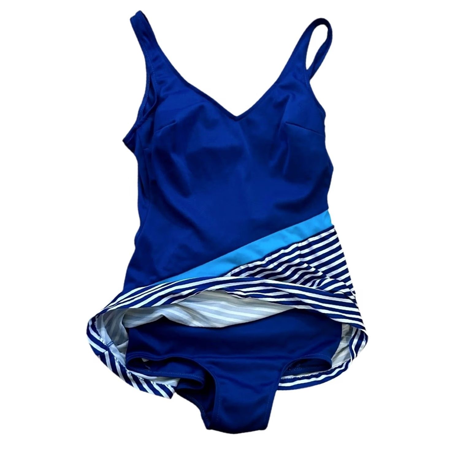 Vintage VINTAGE SEA B ORIGINALS Swimsuit One-Piece Striped Panel fits 8 tag 12 70s Classic Swimsuit Women Mens Accessory Size ONE SIZE - 3 Thumbnail