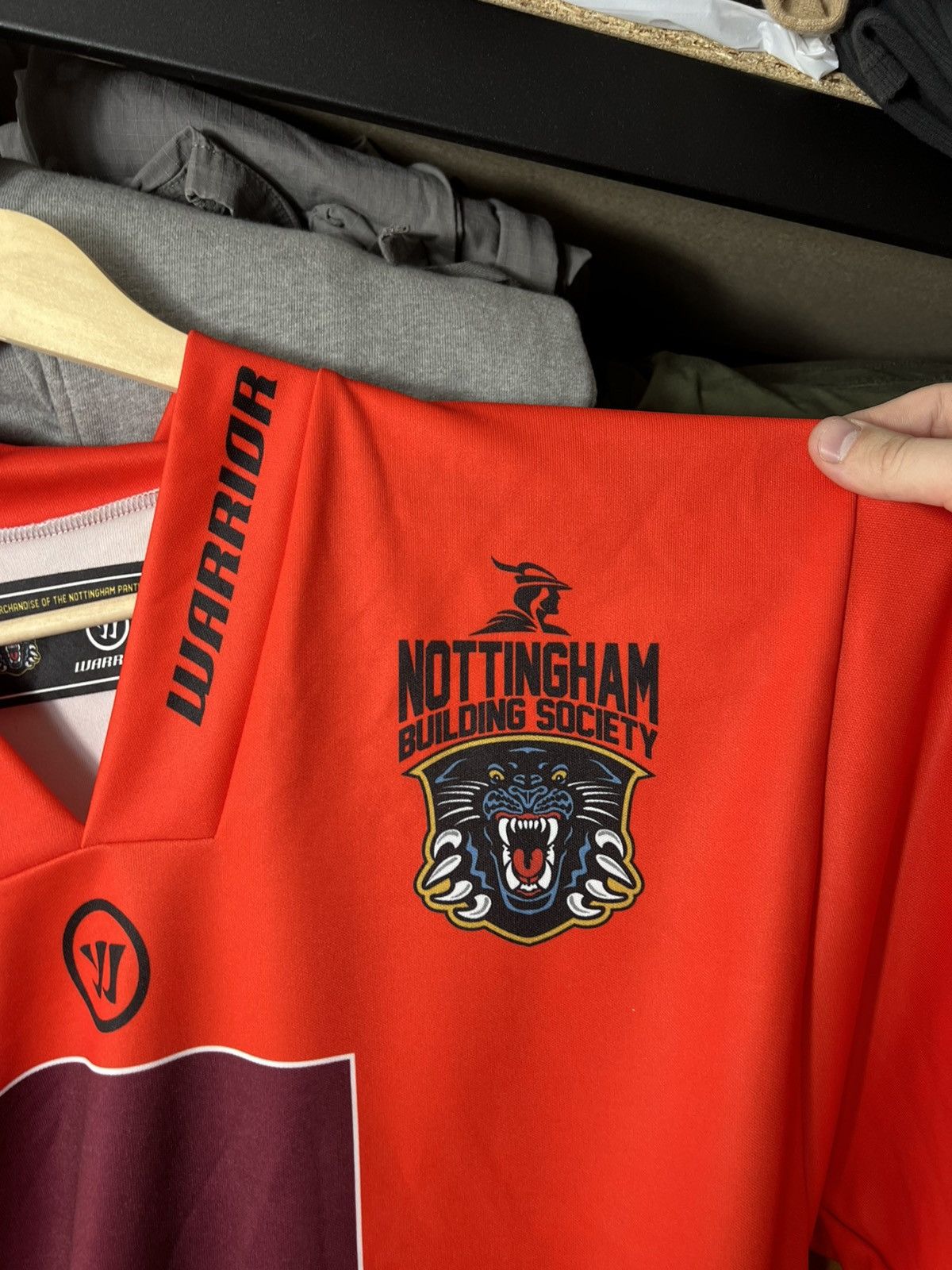 NHL Nottingham Panthers Hockey Jersey Warrior Red #71 Size XL Size US XL / EU 56 / 4 - 5 Thumbnail