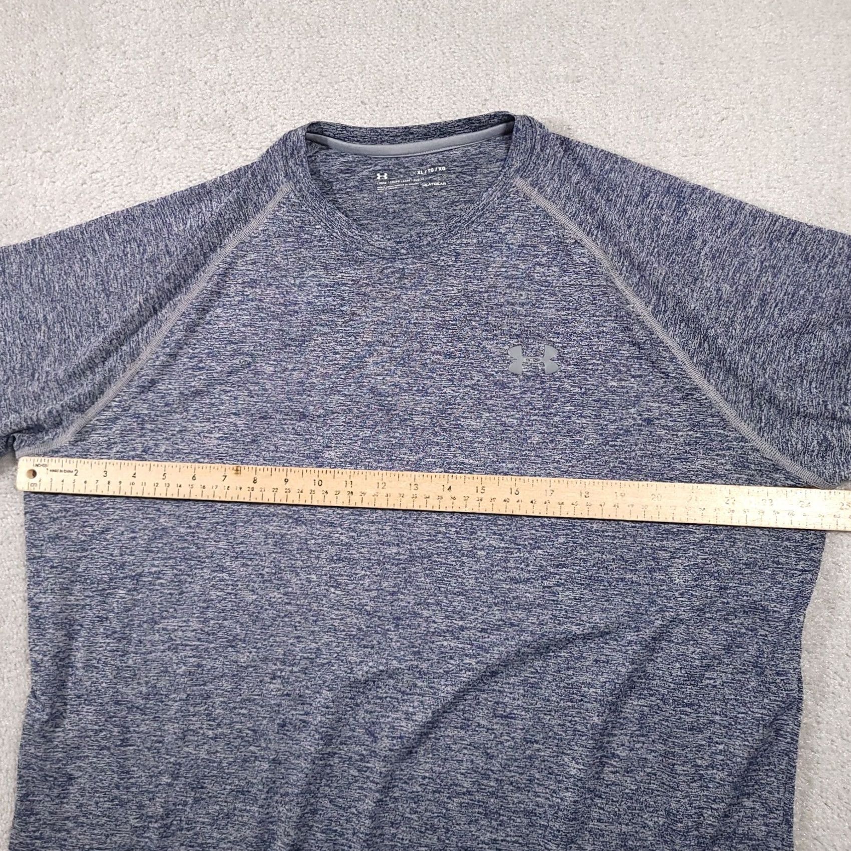 Under Armour Under Armour UA Shirt Mens XL Heather Blue Loose Fit Heatgear The Tech Tee Size US XL / EU 56 / 4 - 5 Thumbnail