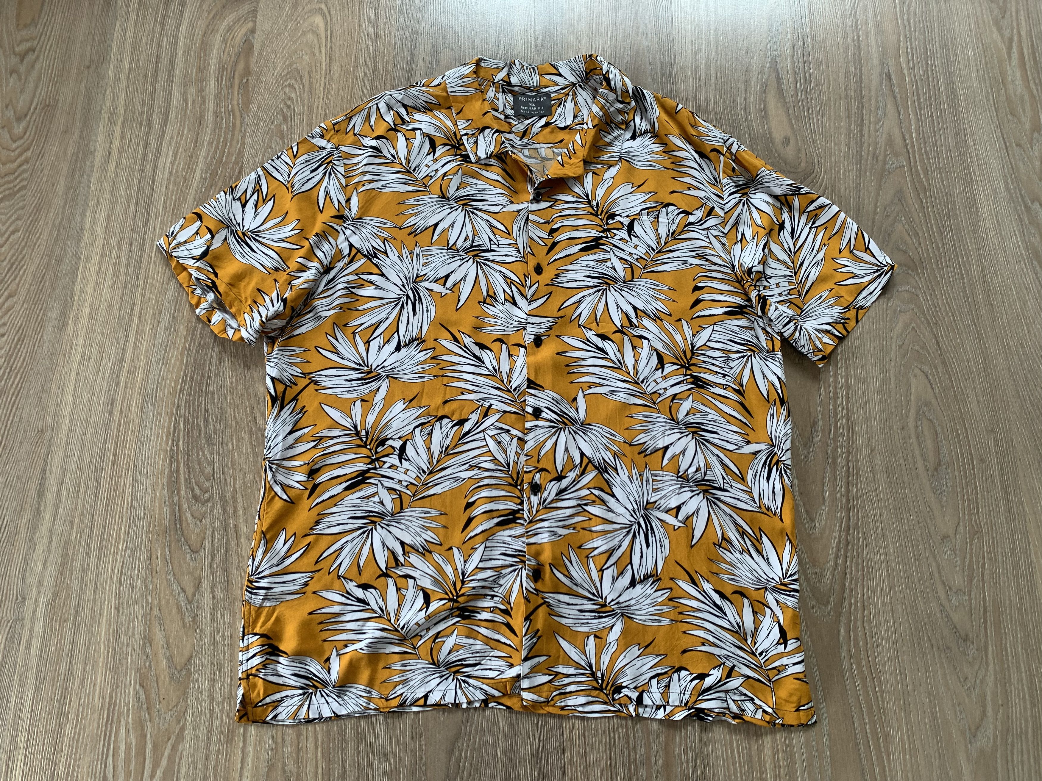 Primark Primark Regular Fit Printed Hawaiian Shirt Size US XXL / EU 58 / 5 - 2 Thumbnail