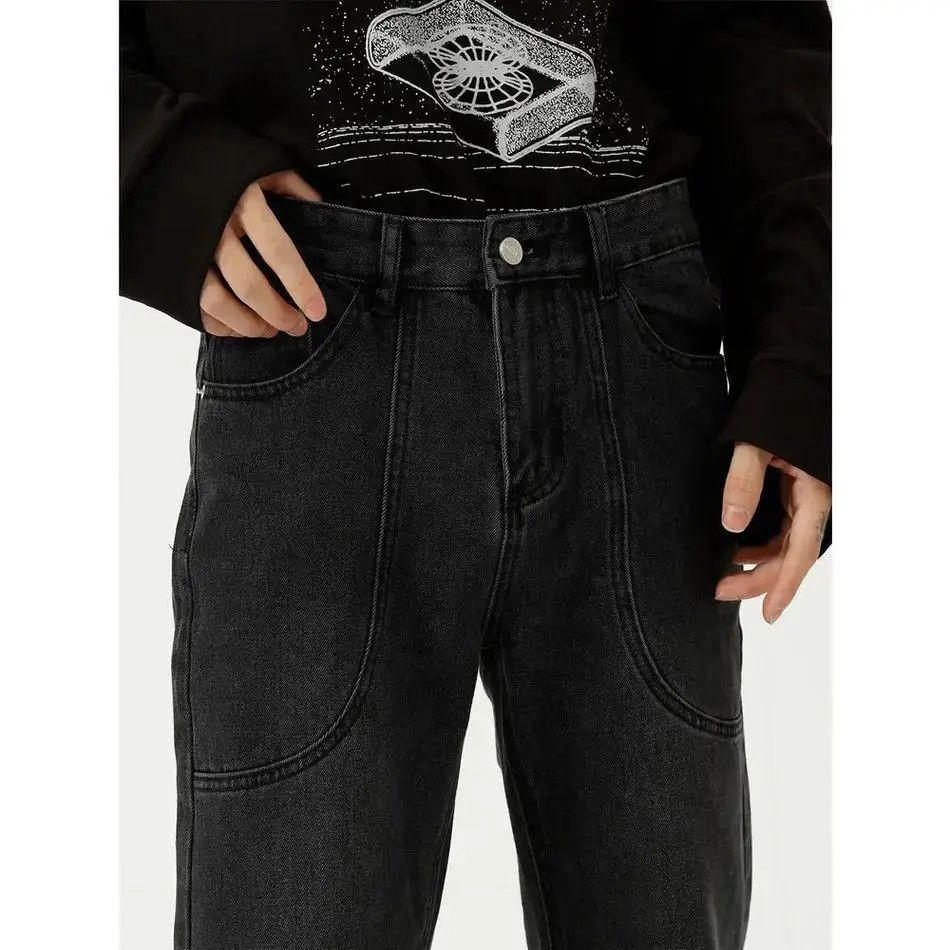 Japanese Brand Retro straight tube micro flared jeans Size US 32 / EU 48 - 3 Thumbnail