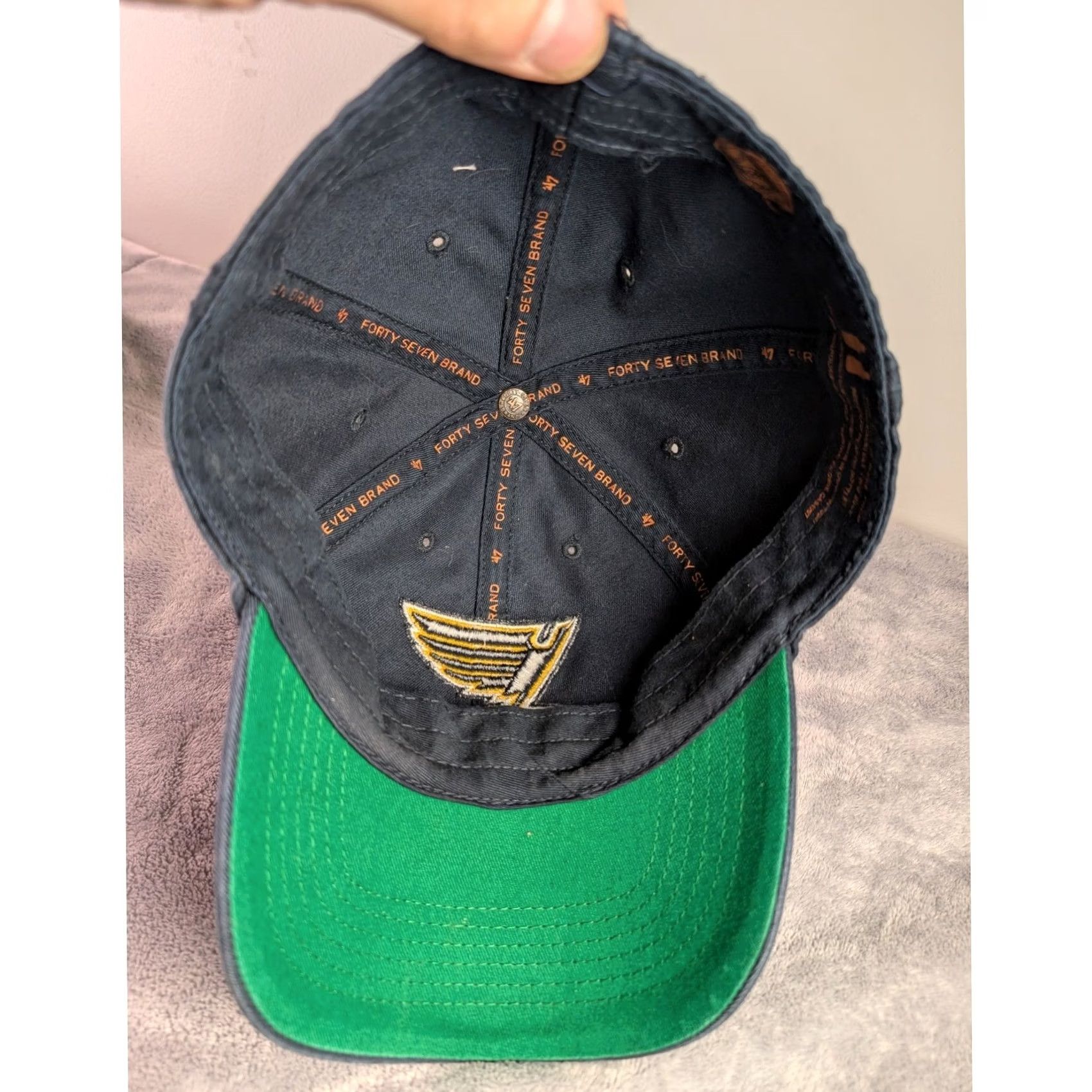 47 47 Brand St Louis Blues NHL Hat Navy Blue Embroidered Fitted Cap Mens OSFM Size ONE SIZE - 4 Thumbnail
