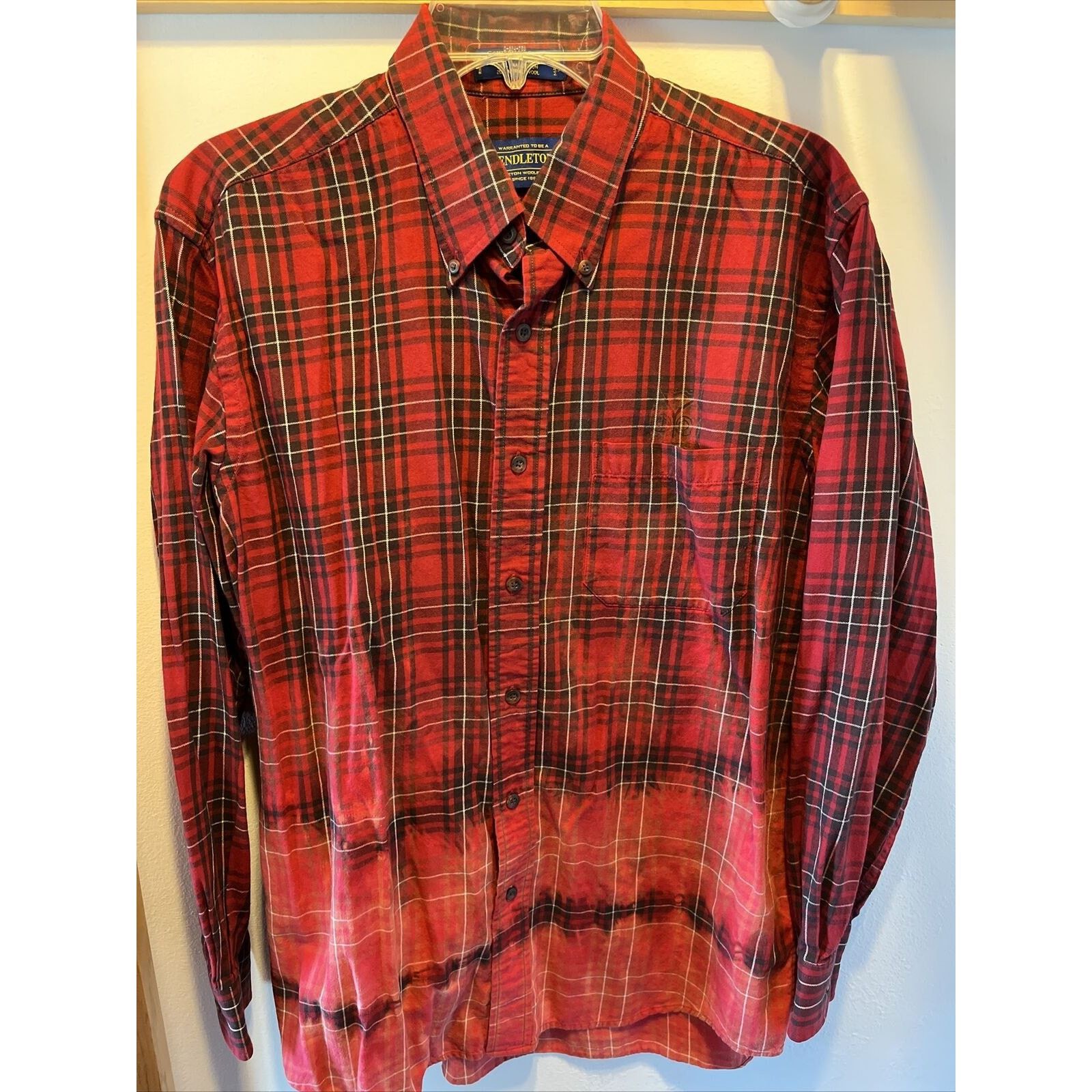 Pendleton Pendleton Mens L Red Plaid LS pima cotton merino wool shirt Size US L / EU 52-54 / 3 - 3 Thumbnail
