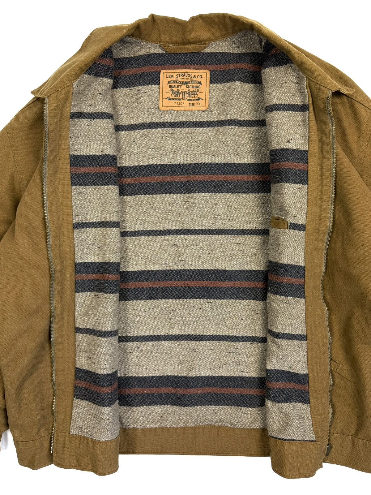 Levi's Vintage Clothing Vintage 90s Levi's Mustard Blanket Workwear Jacket Italy XXl Size US XXL / EU 58 / 5 - 8 Thumbnail