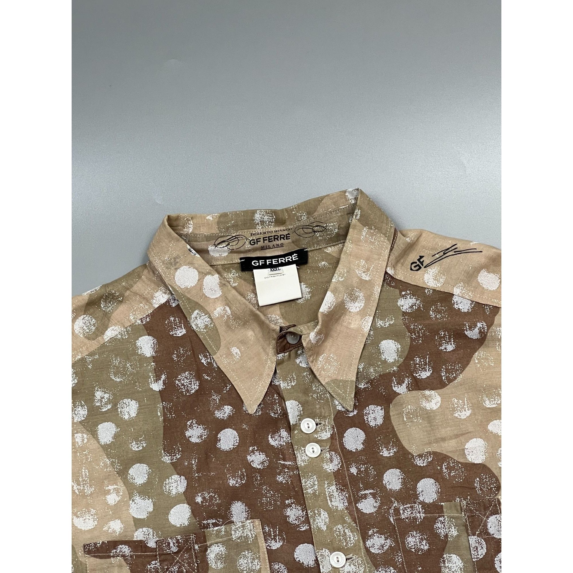 Gianfranco Ferre Men's Gianfranco Ferre Polka Dot Short Sleeve Shirt Size 3XL Size US XXL / EU 58 / 5 - 3 Thumbnail